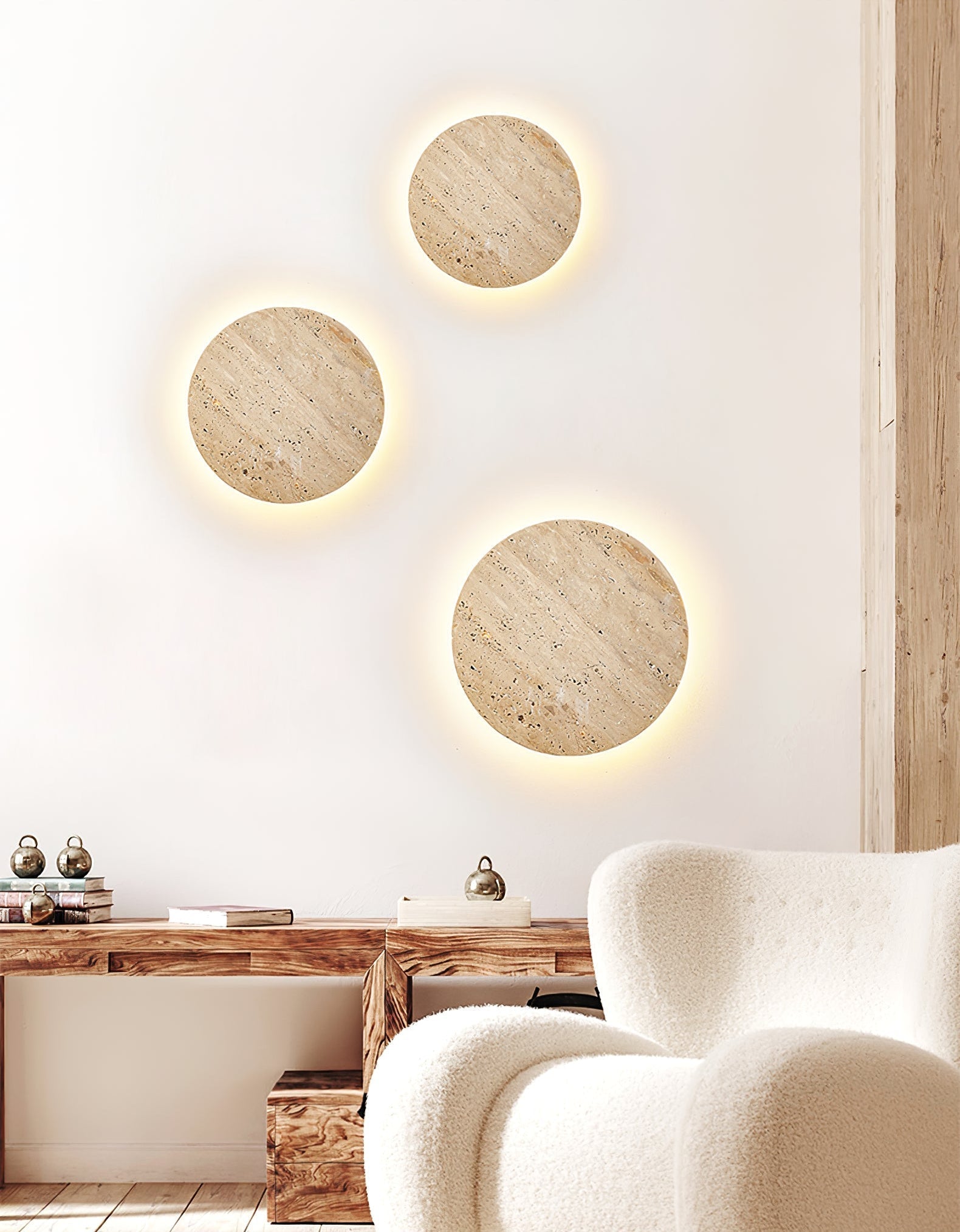 Siena Modern Travertine Wall Light