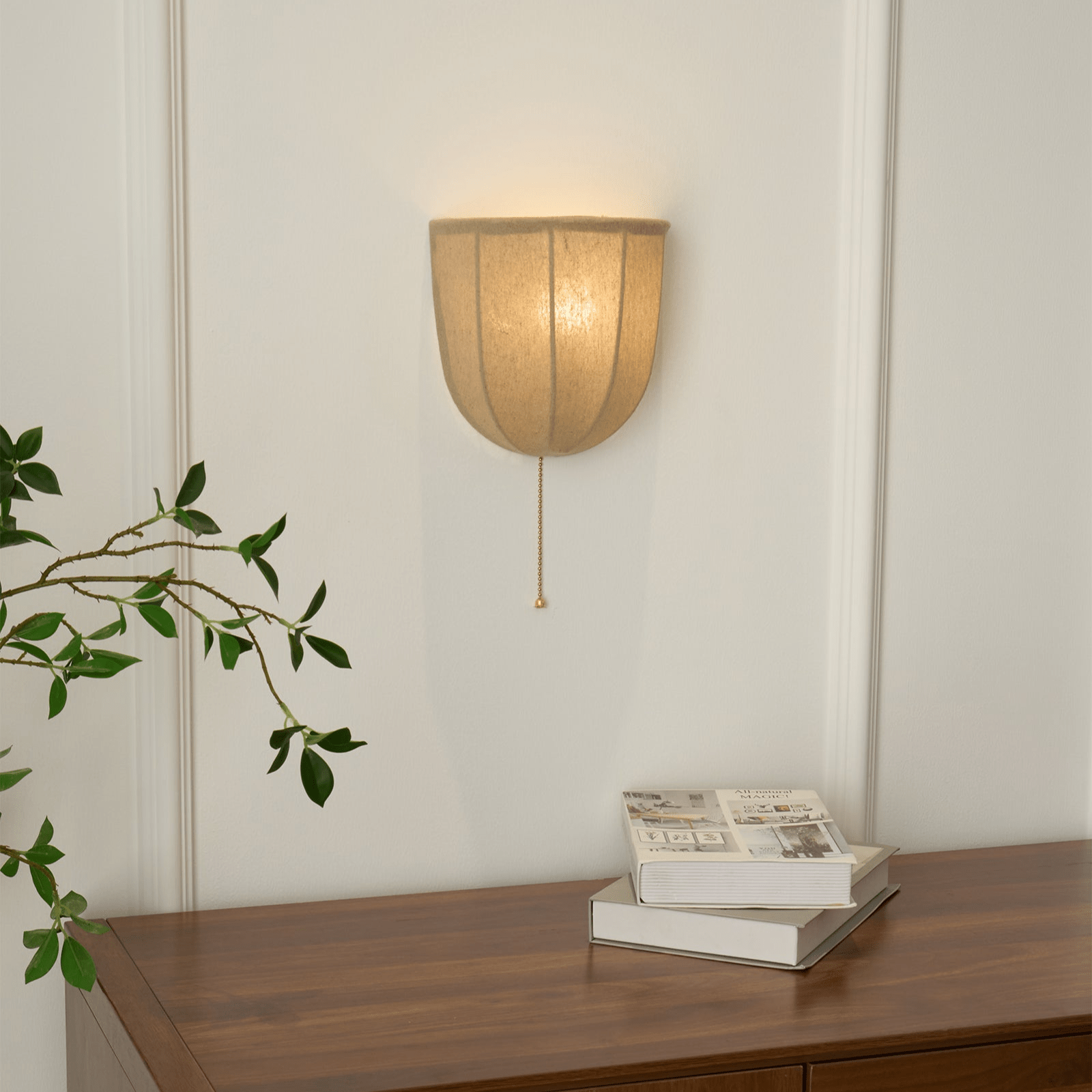 Griswold Natural Linen Fabric Sconce Wall lamp - Letslighting