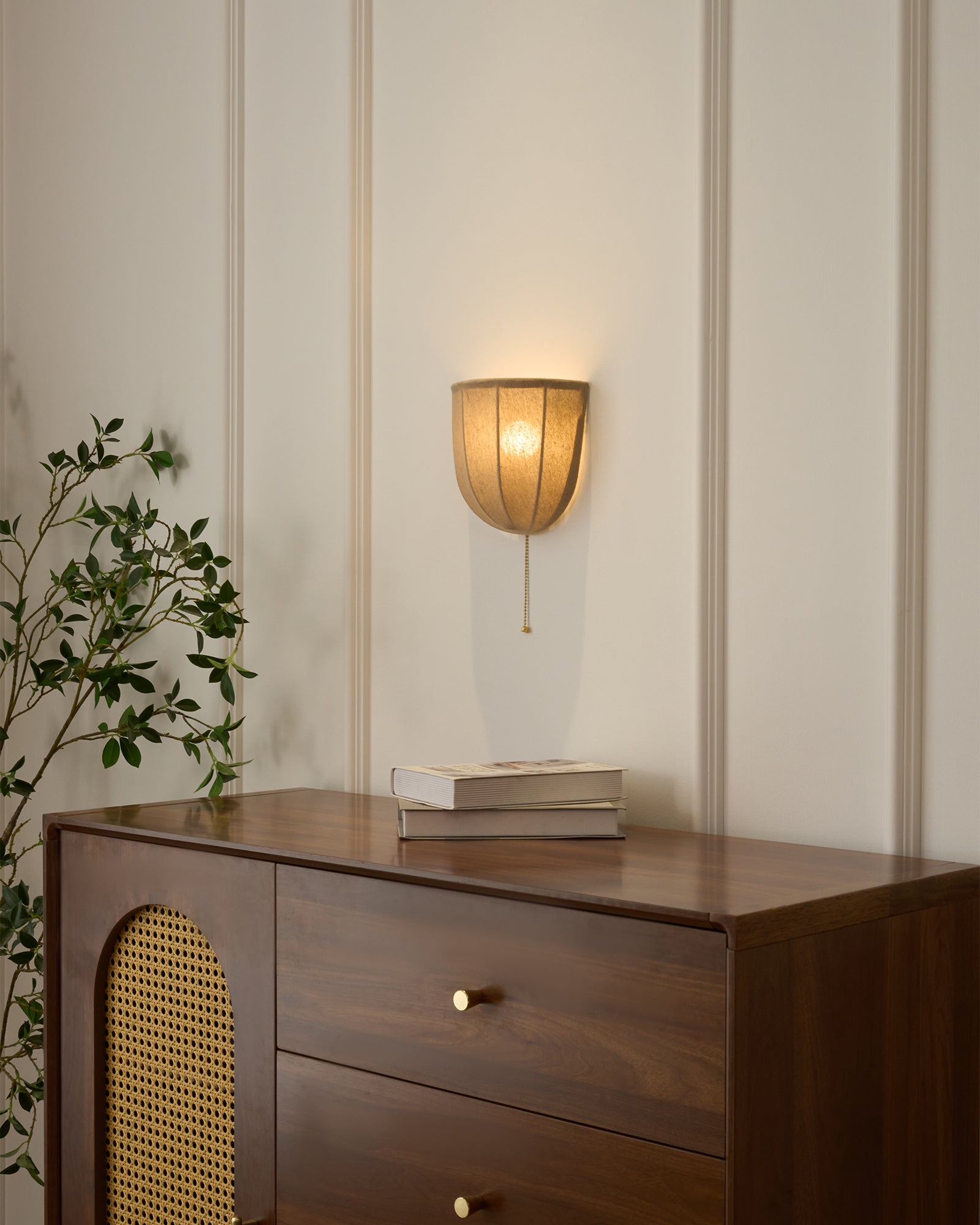 Griswold Natural Linen Fabric Sconce Wall lamp - Letslighting