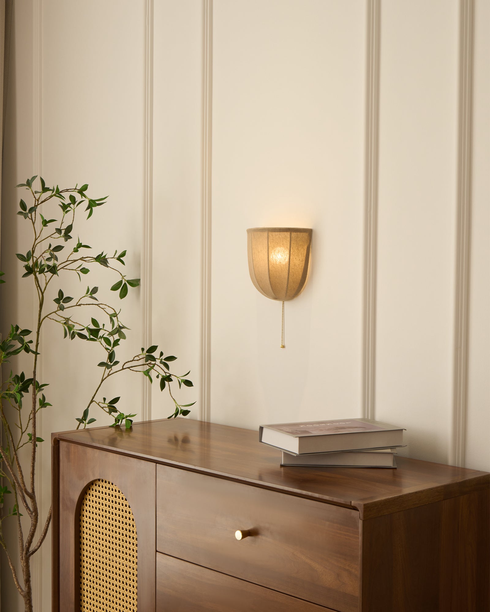 Griswold Natural Linen Fabric Sconce Wall lamp - Letslighting