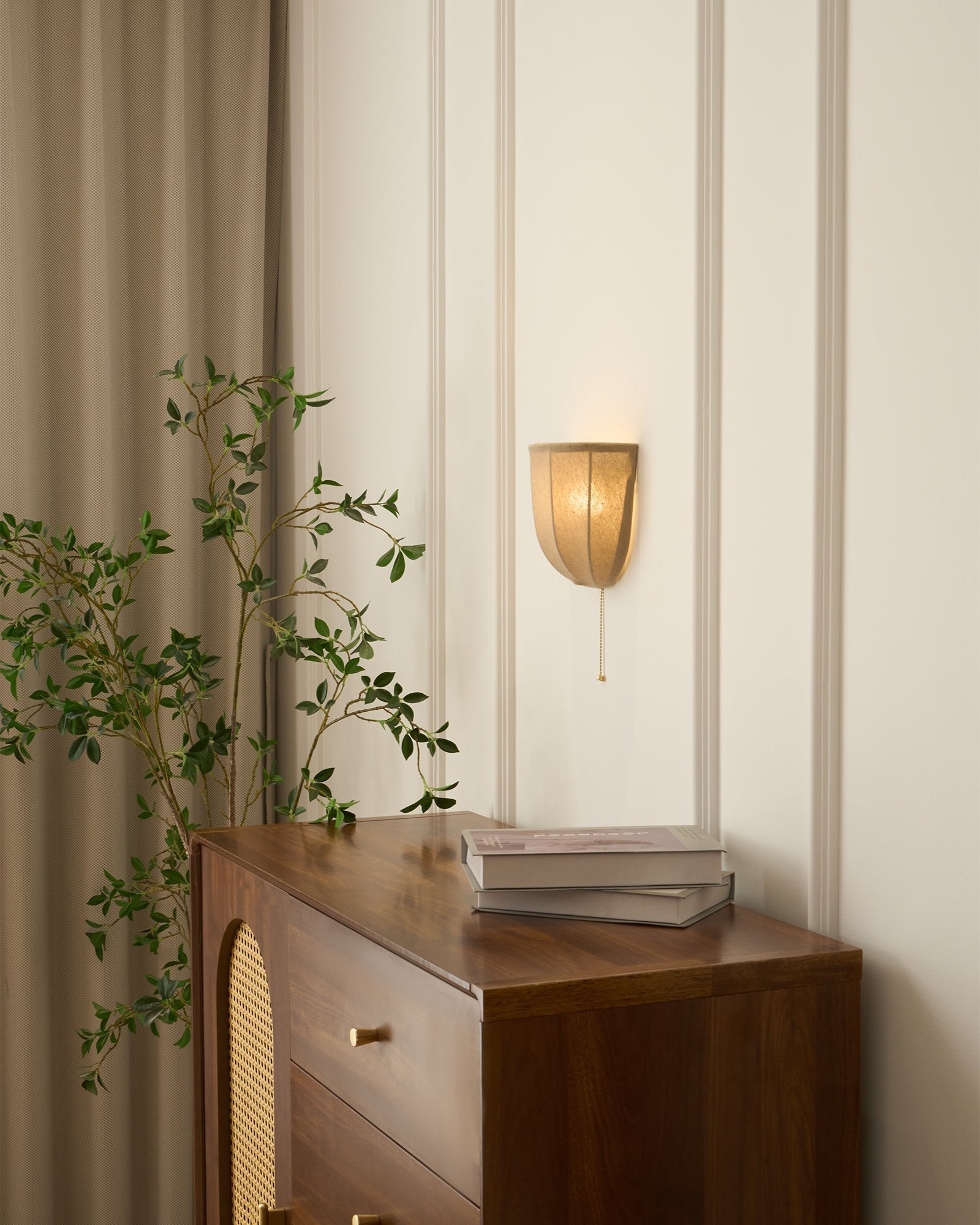 Griswold Natural Linen Fabric Sconce Wall lamp - Letslighting