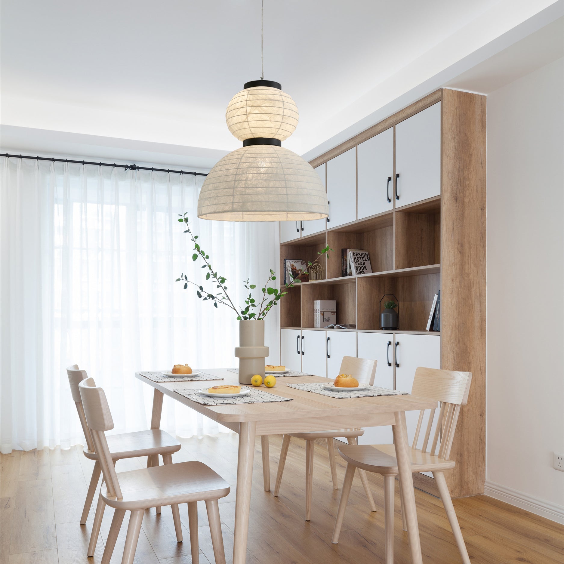 Uldoror Traditional Art Modern Silk Pendant Light - Letslighting
