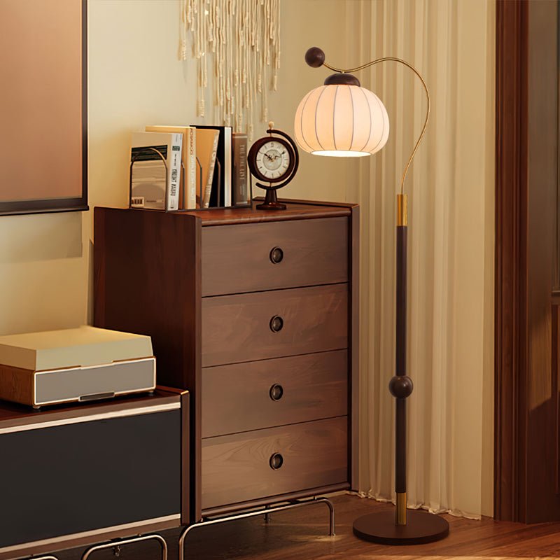 Thalis Silk Wood Floor Lamp - Letslighting