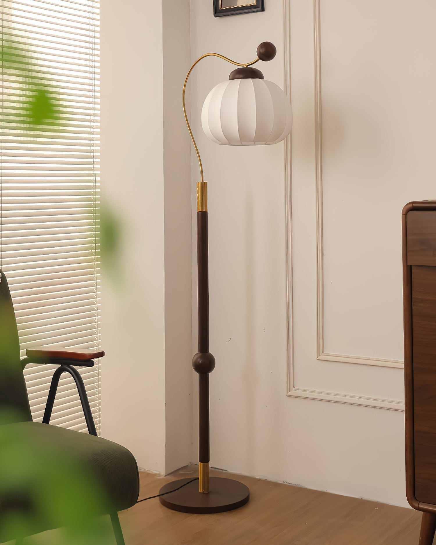 Thalis Silk Wood Floor Lamp - Letslighting