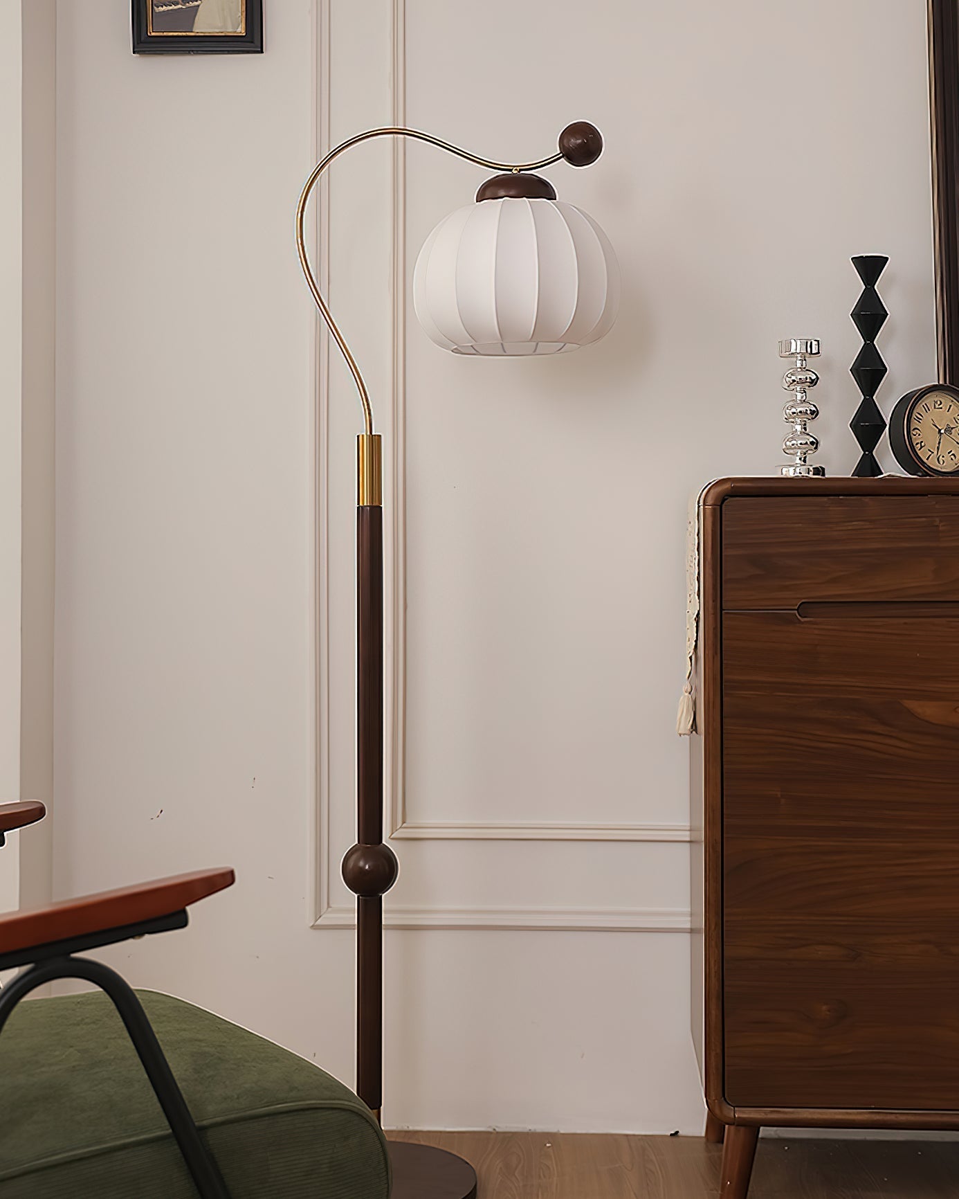 Thalis Silk Wood Floor Lamp - Letslighting