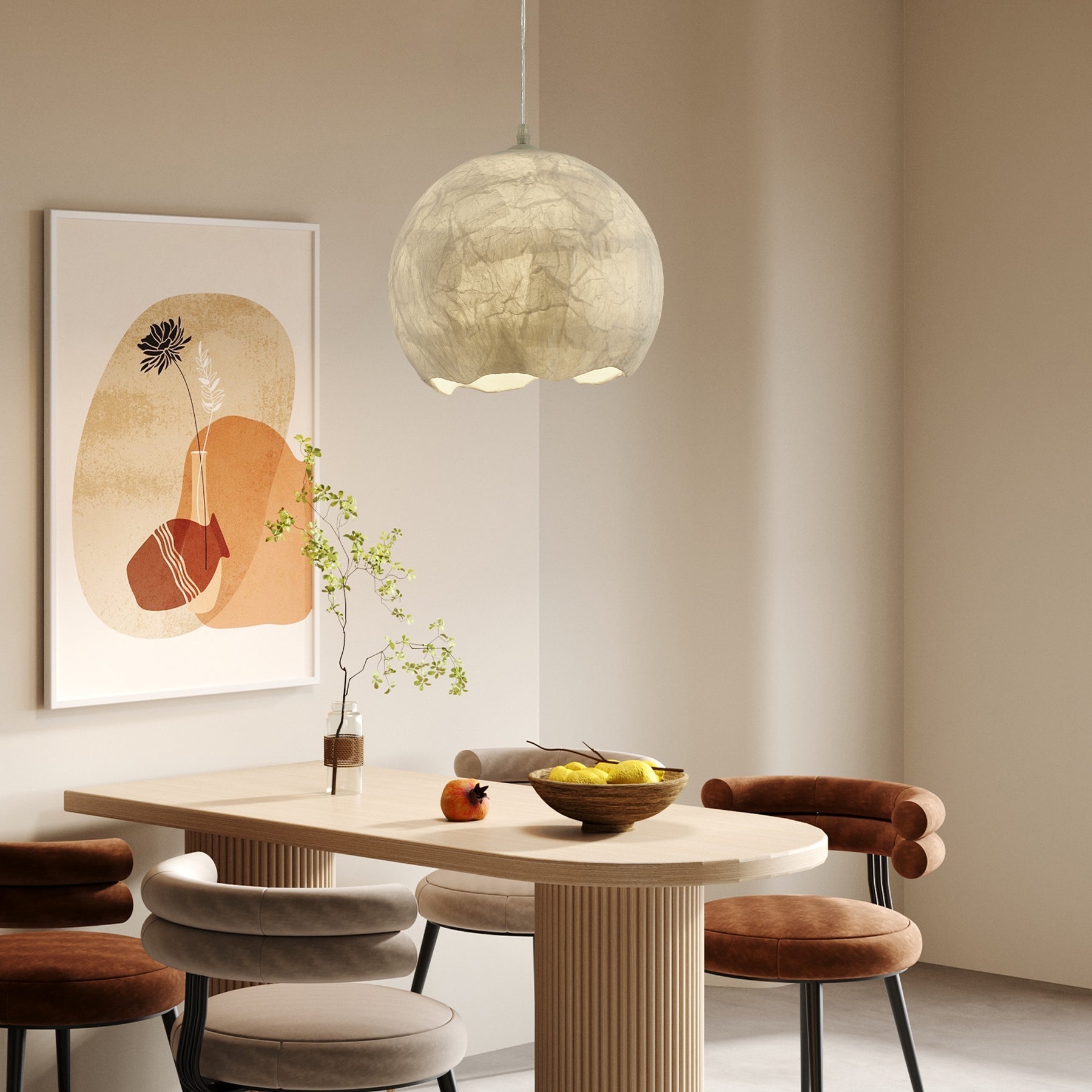 Nest Organic Silk Pendant Lamp - Letslighting