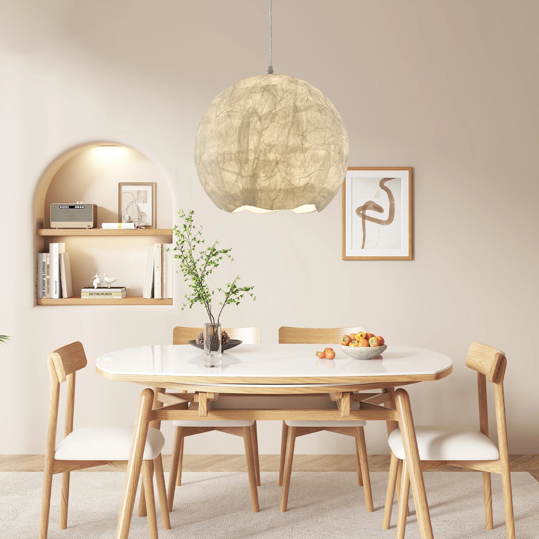 Nest Organic Silk Pendant Lamp - Letslighting