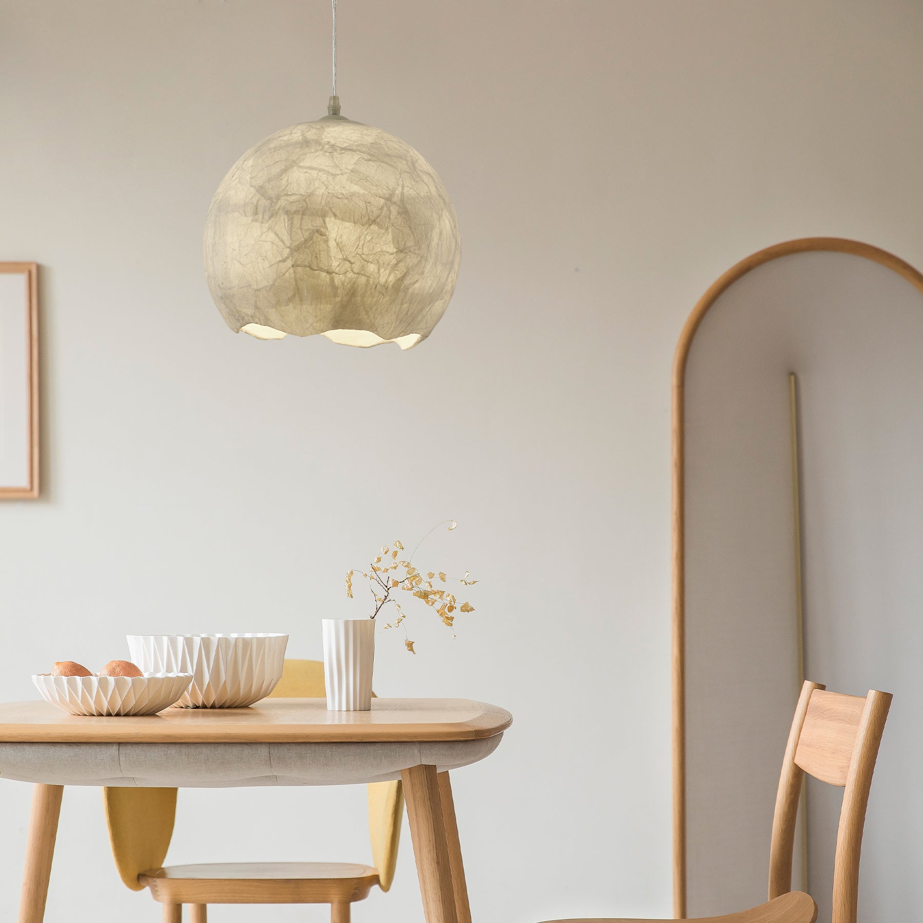 Nest Organic Silk Pendant Lamp - Letslighting