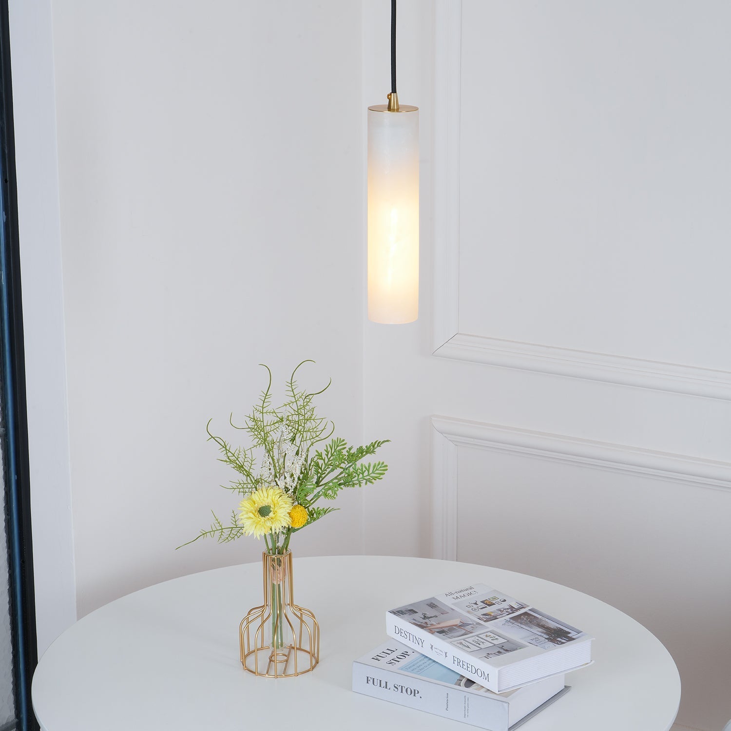 Nyxara Cluster Alabaster Pendant Light - Letslighting