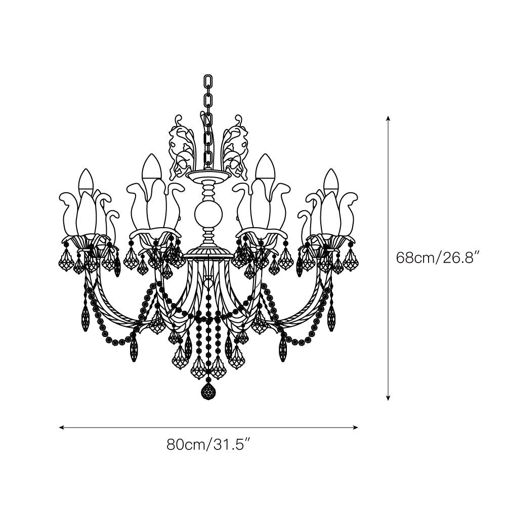 Evynyra Postmodern Luxury Brass Crystal Chandelier - Letslighting
