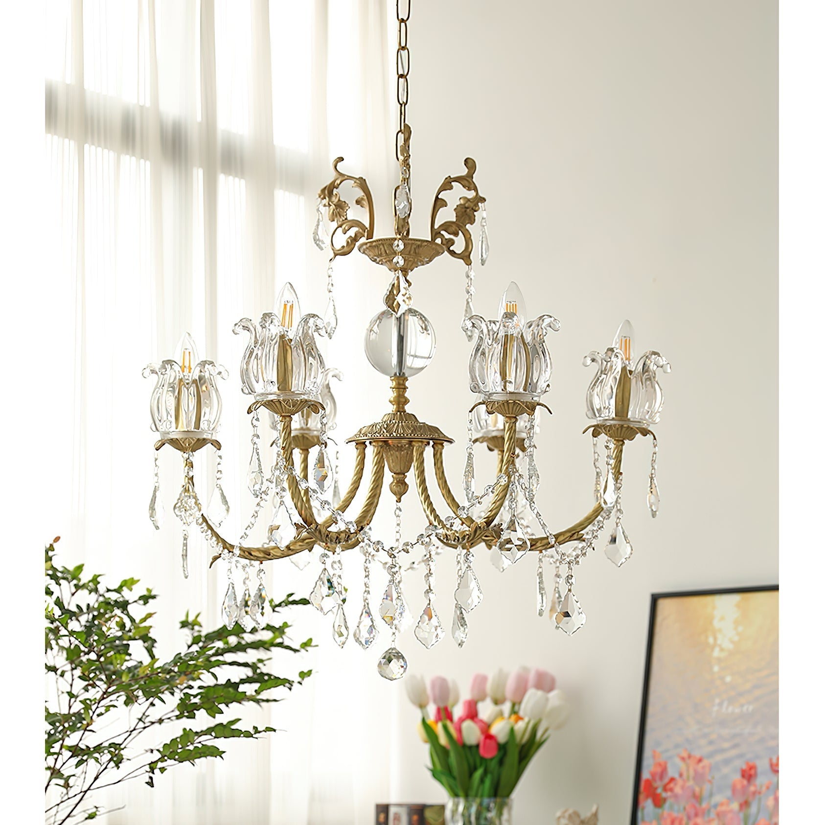 Evynyra Postmodern Luxury Brass Crystal Chandelier - Letslighting