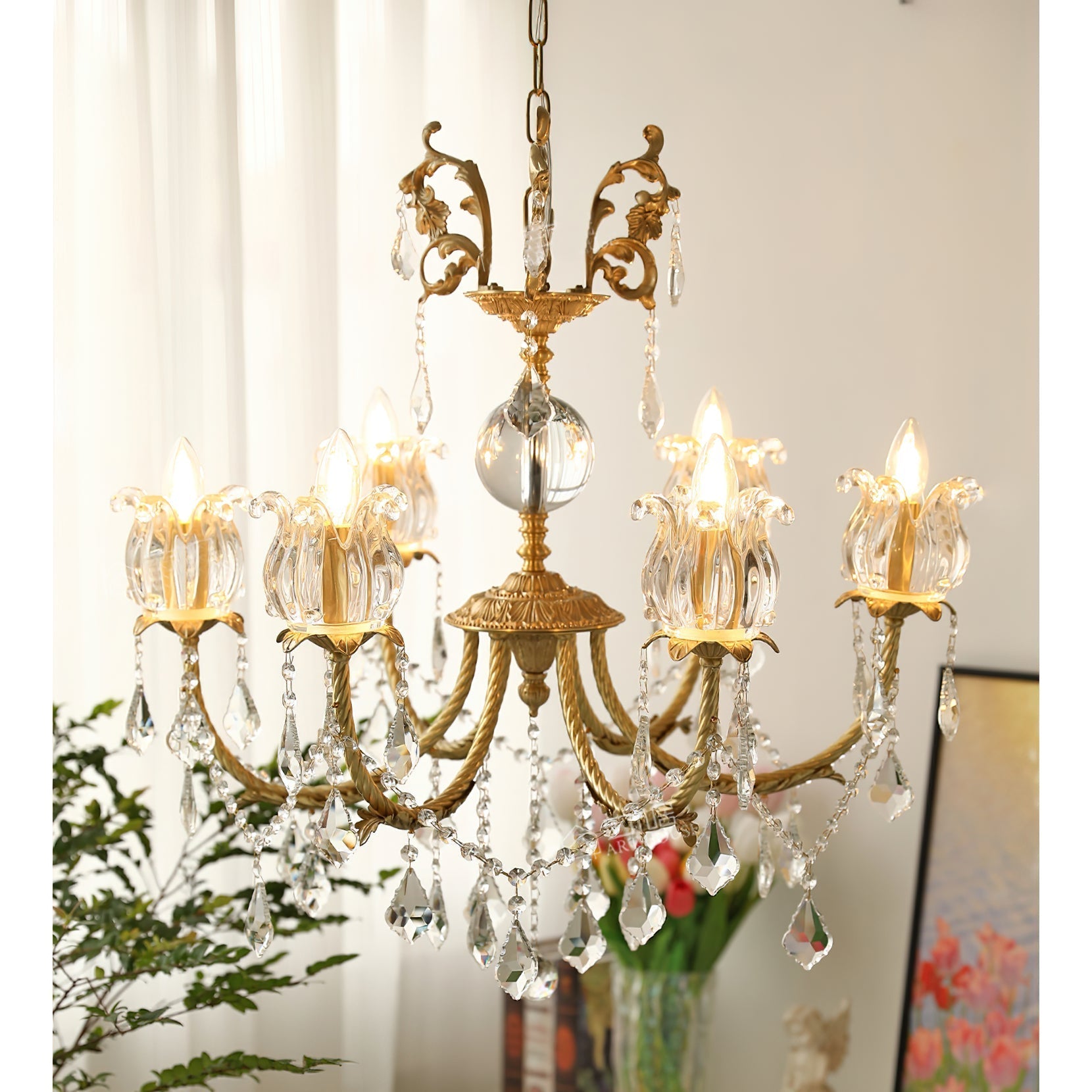 Evynyra Postmodern Luxury Brass Crystal Chandelier - Letslighting