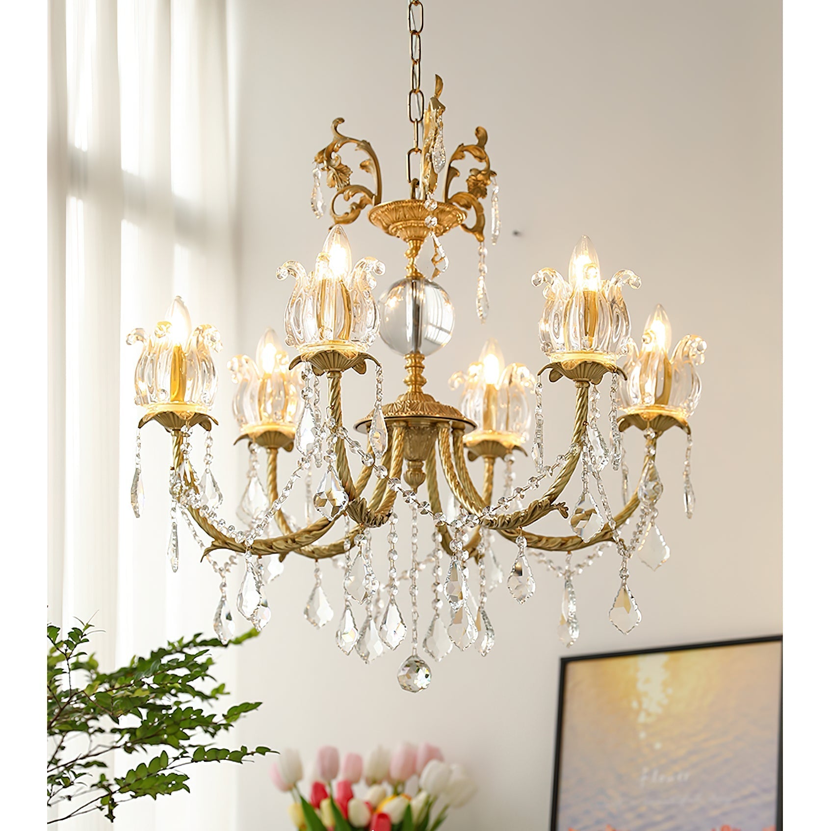 Evynyra Postmodern Luxury Brass Crystal Chandelier - Letslighting