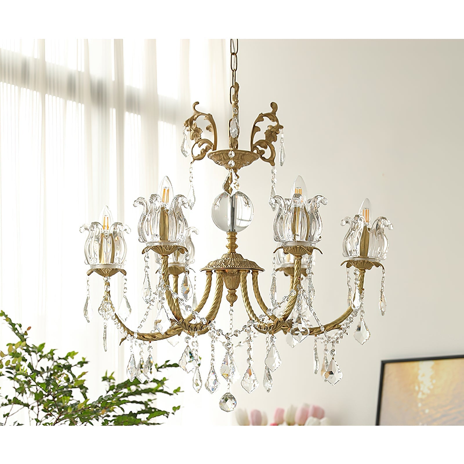 Evynyra Postmodern Luxury Brass Crystal Chandelier - Letslighting
