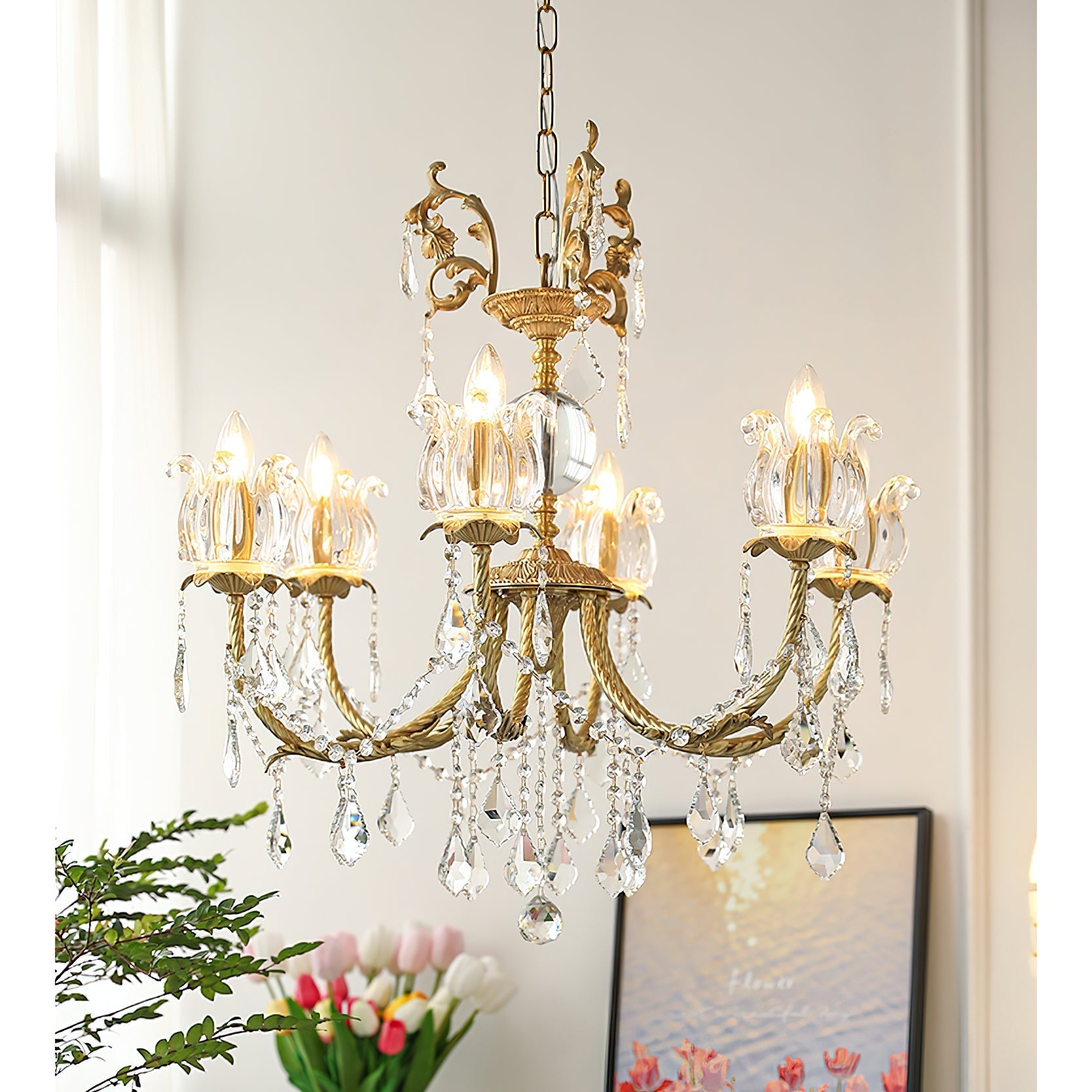 Evynyra Postmodern Luxury Brass Crystal Chandelier - Letslighting