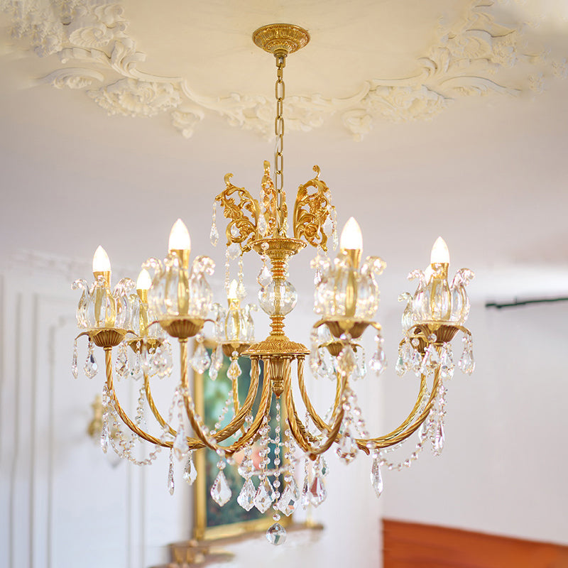 Evynyra Postmodern Luxury Brass Crystal Chandelier - Letslighting