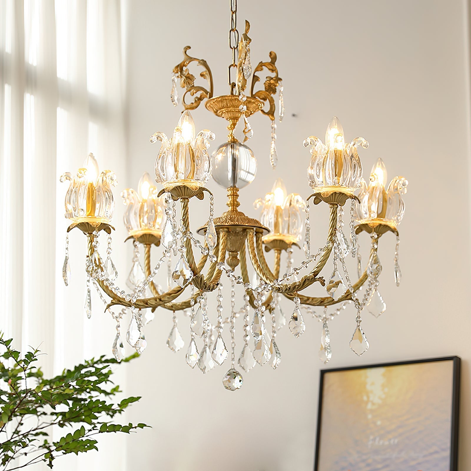 Evynyra Postmodern Luxury Brass Crystal Chandelier - Letslighting