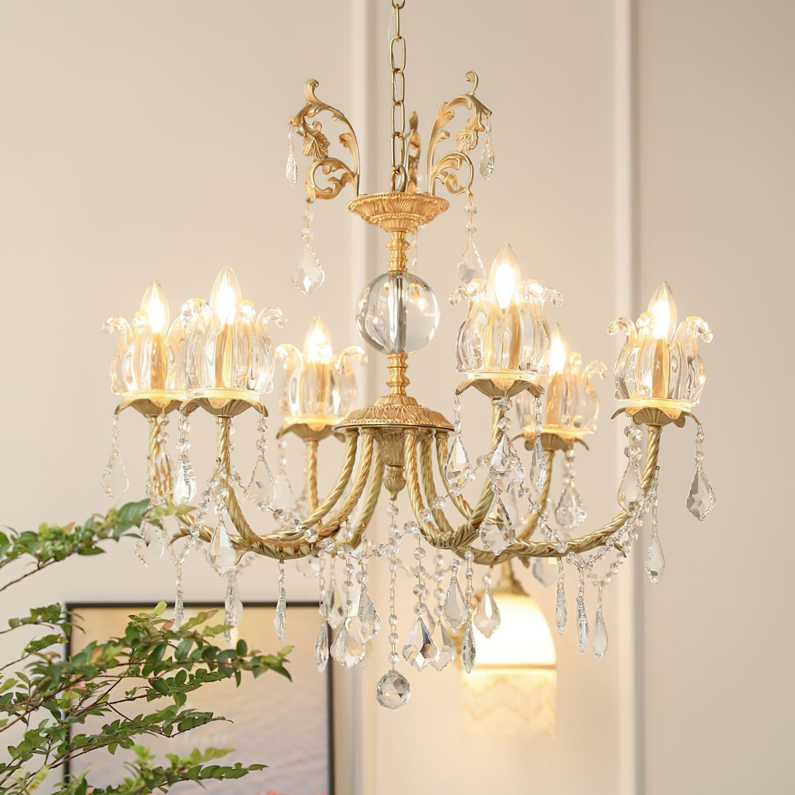 Evynyra Postmodern Luxury Brass Crystal Chandelier - Letslighting