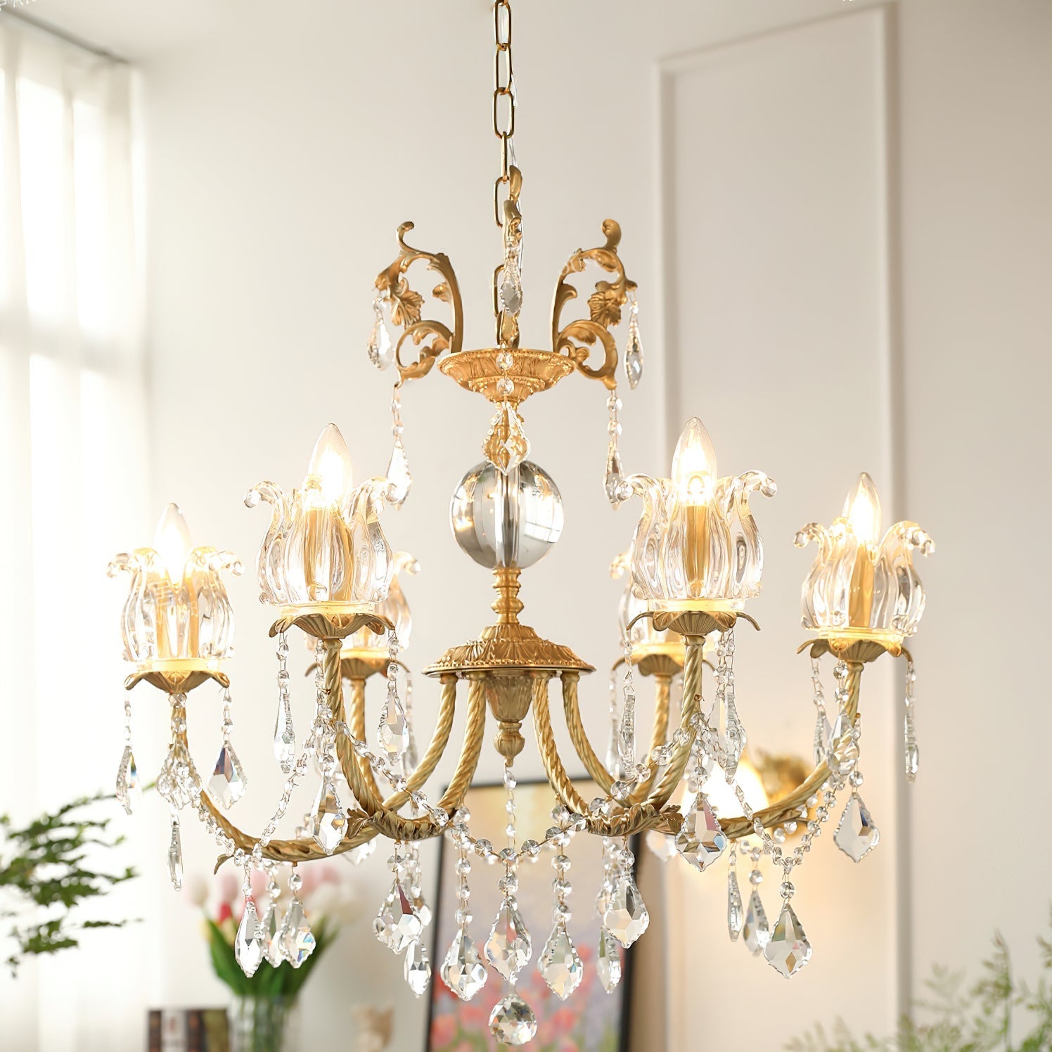 Evynyra Postmodern Luxury Brass Crystal Chandelier - Letslighting