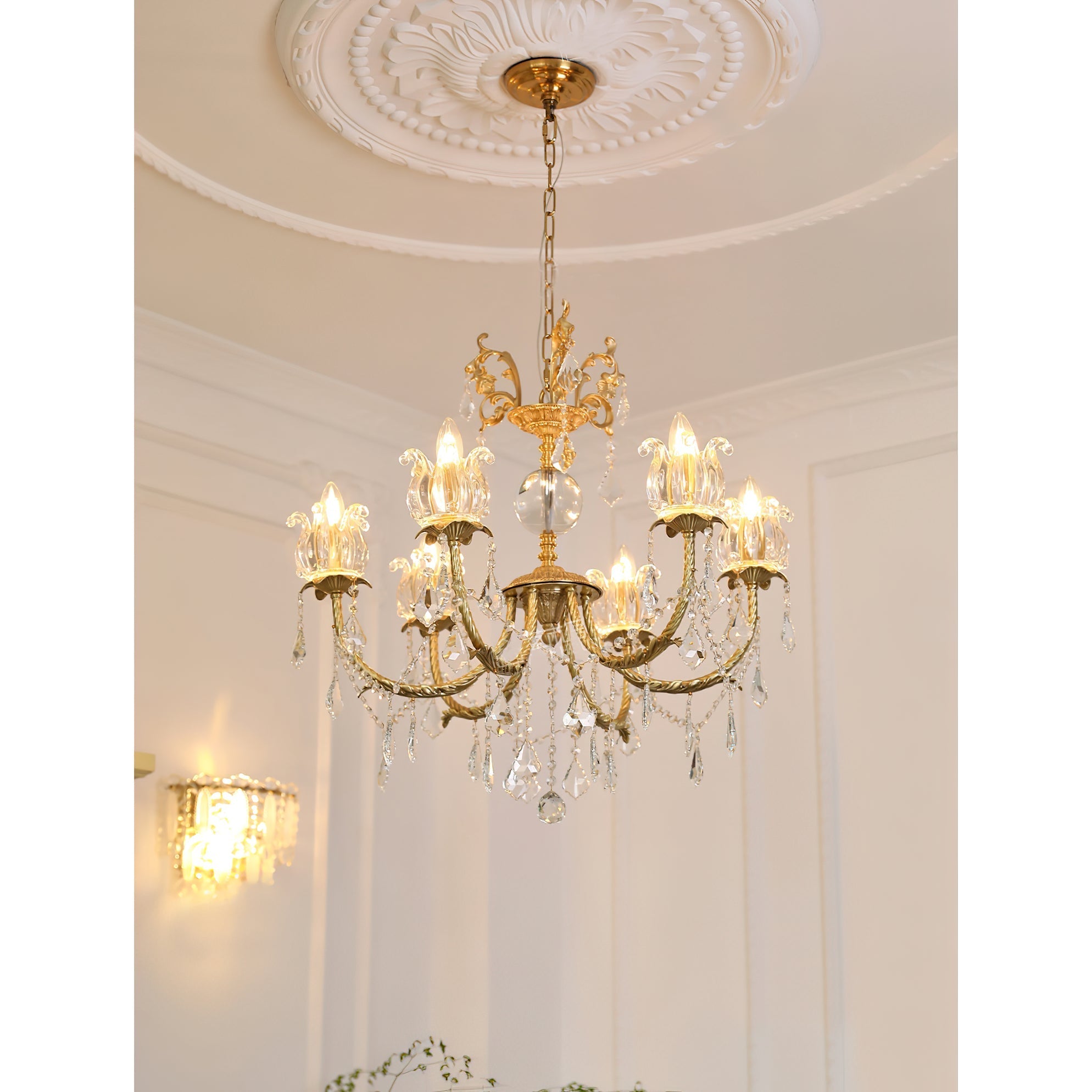 Evynyra Postmodern Luxury Brass Crystal Chandelier - Letslighting