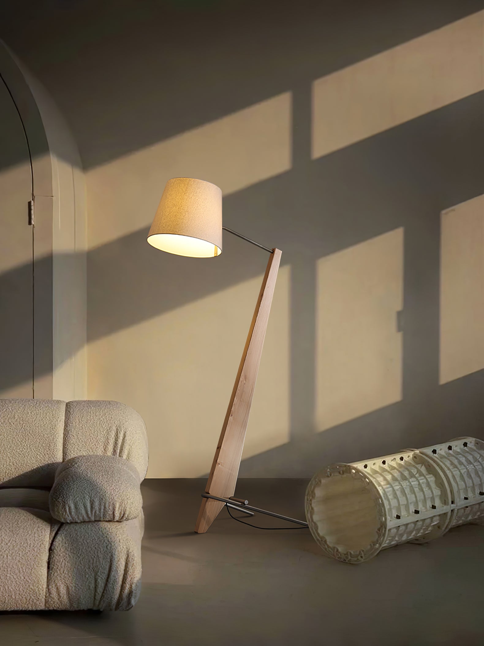 Torix Wood Fabric Floor Lamp - Letslighting