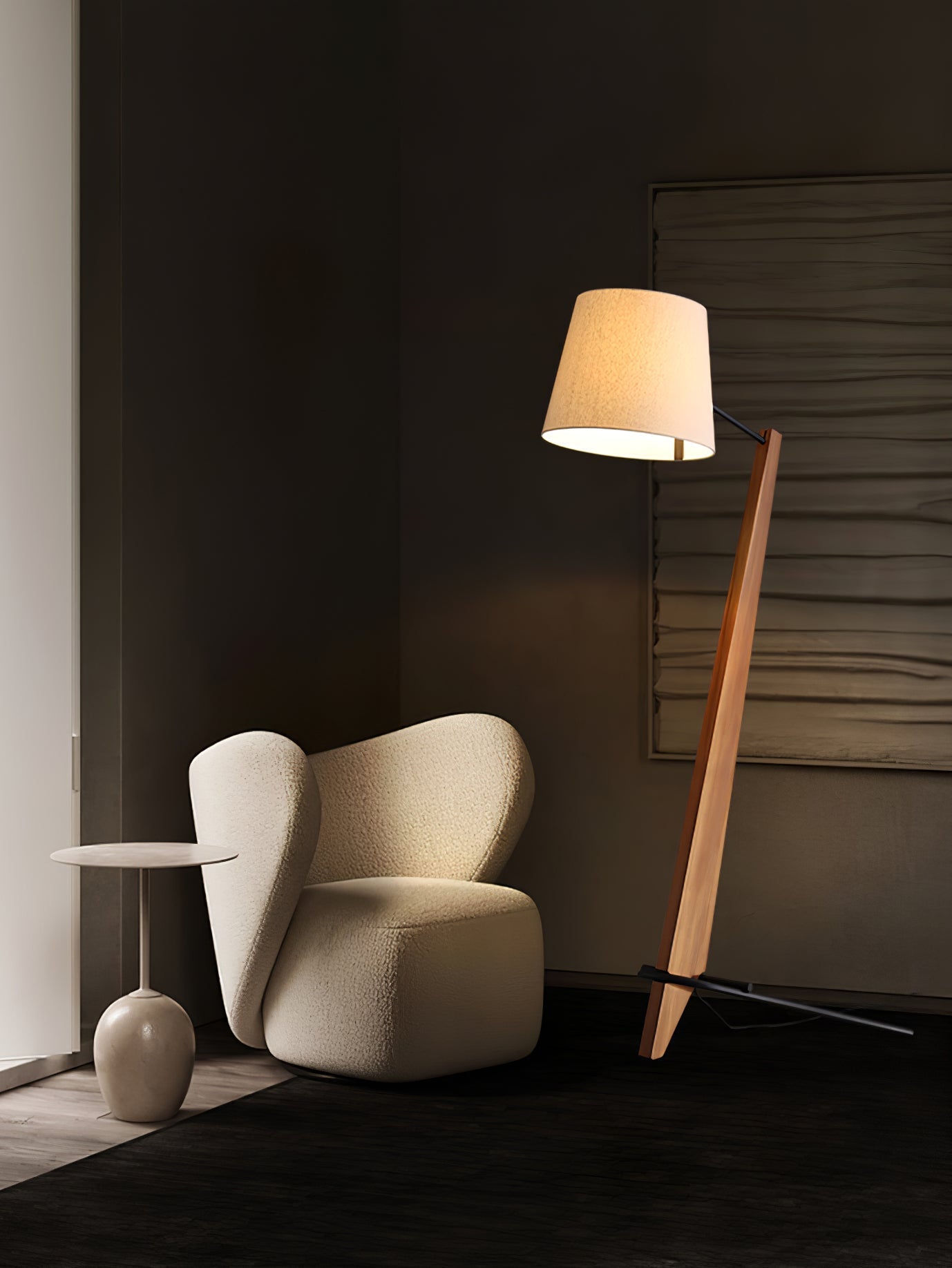 Torix Wood Fabric Floor Lamp - Letslighting