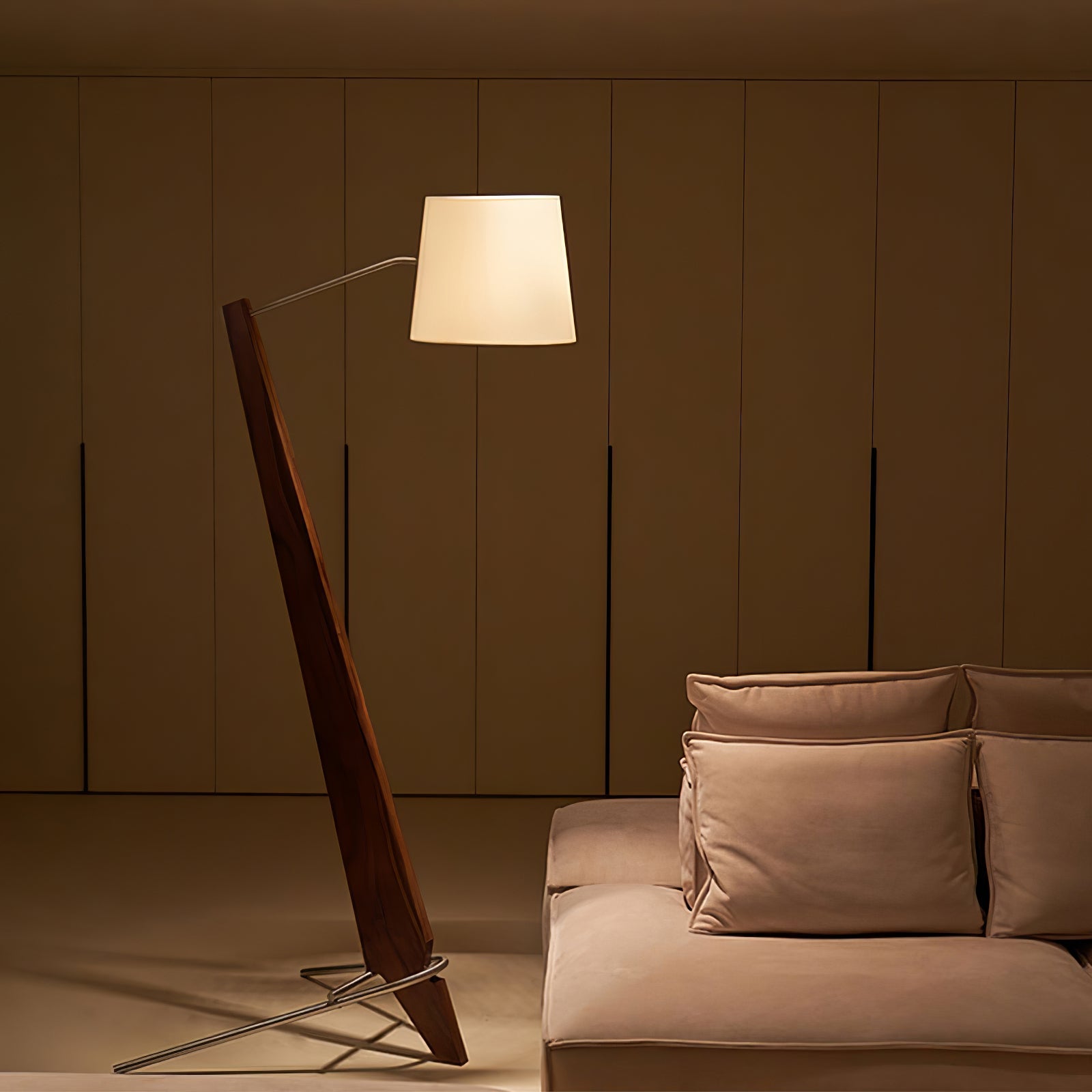 Torix Wood Fabric Floor Lamp - Letslighting