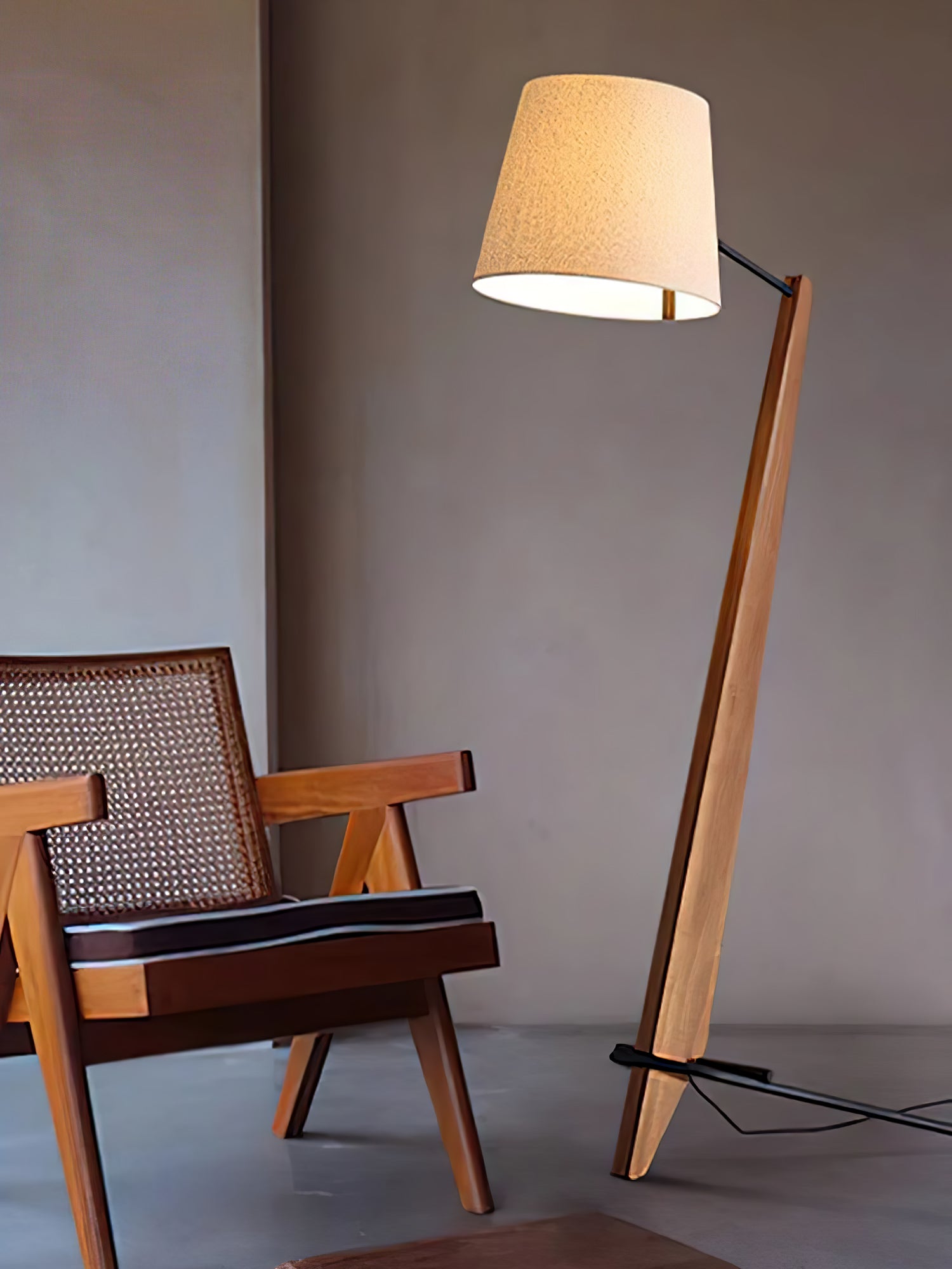 Torix Wood Fabric Floor Lamp - Letslighting