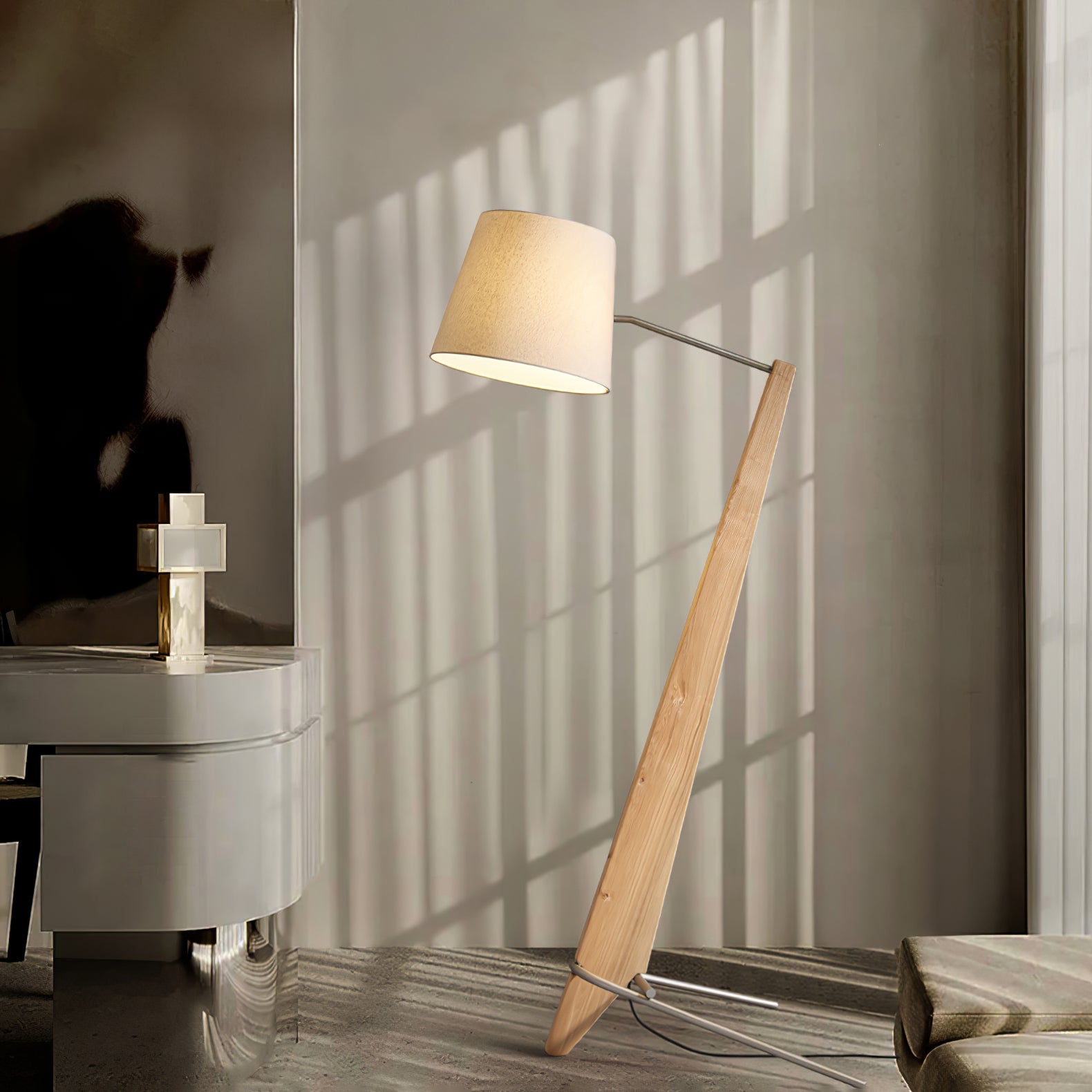 Torix Wood Fabric Floor Lamp - Letslighting