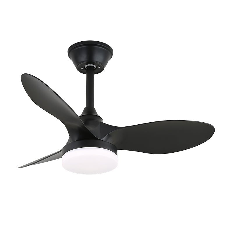 Arden Minimalist Black Wood Ceiling Fan Light - Letslighting