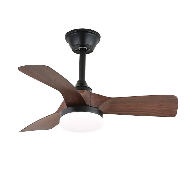 Arden Minimalist Black Wood Ceiling Fan Light - Letslighting