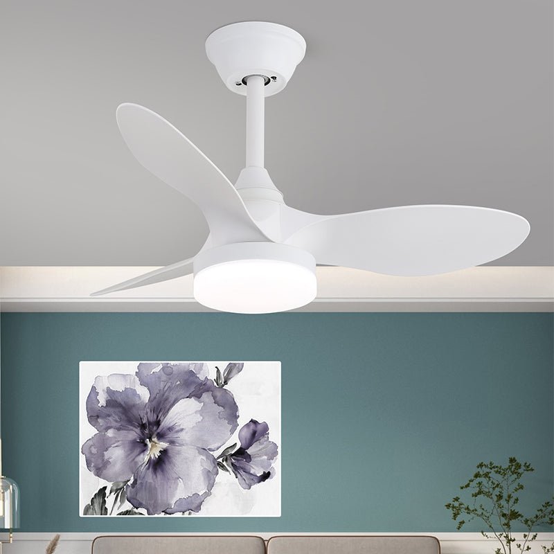 Arden Minimalist Black Wood Ceiling Fan Light - Letslighting