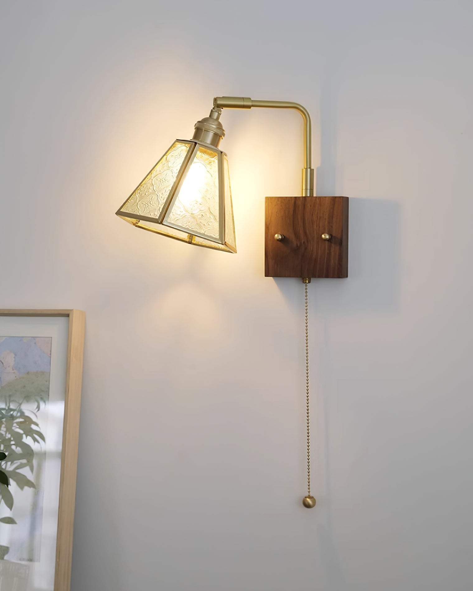 Simone Wall Lamp Floral Glass - Letslighting