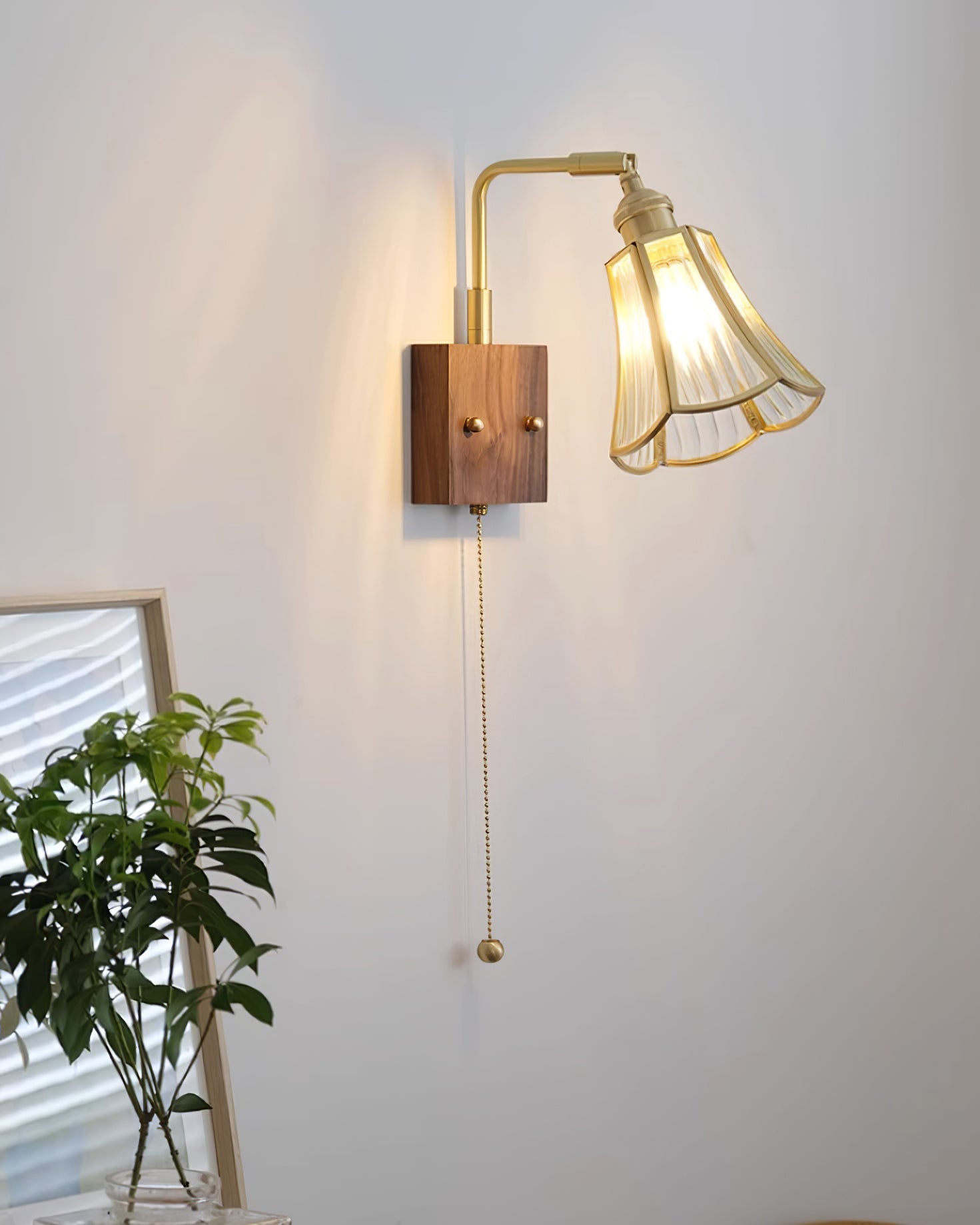Simone Wall Lamp Floral Glass - Letslighting