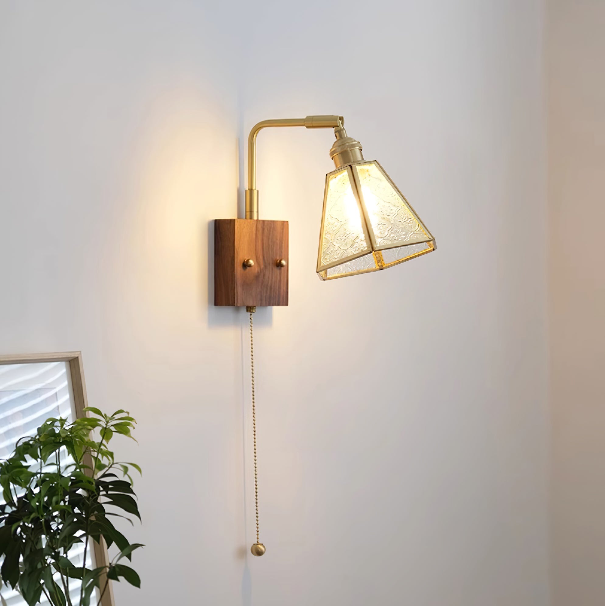 Simone Wall Lamp Floral Glass - Letslighting
