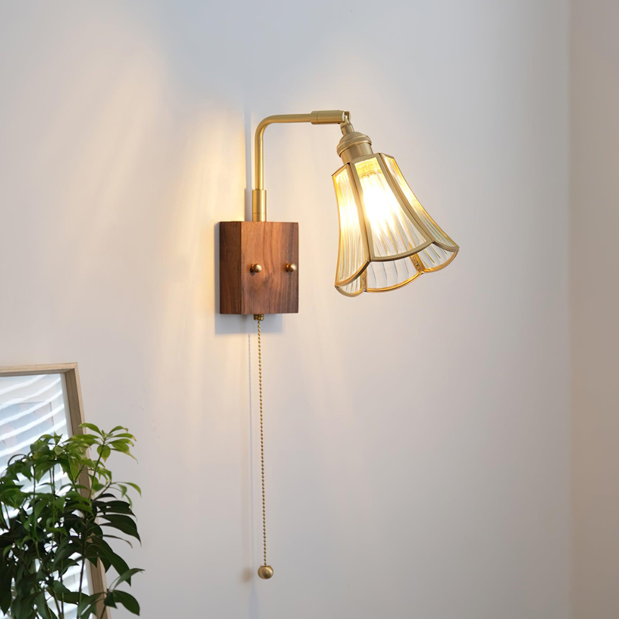 Simone Wall Lamp Floral Glass - Letslighting