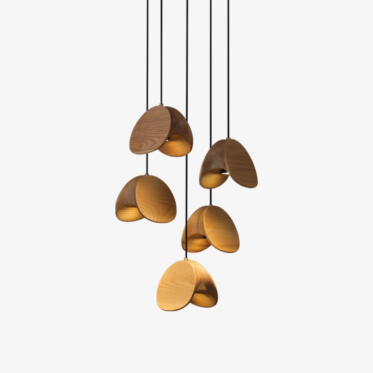 Elmiren Cluster Wood Pendant Light - Letslighting
