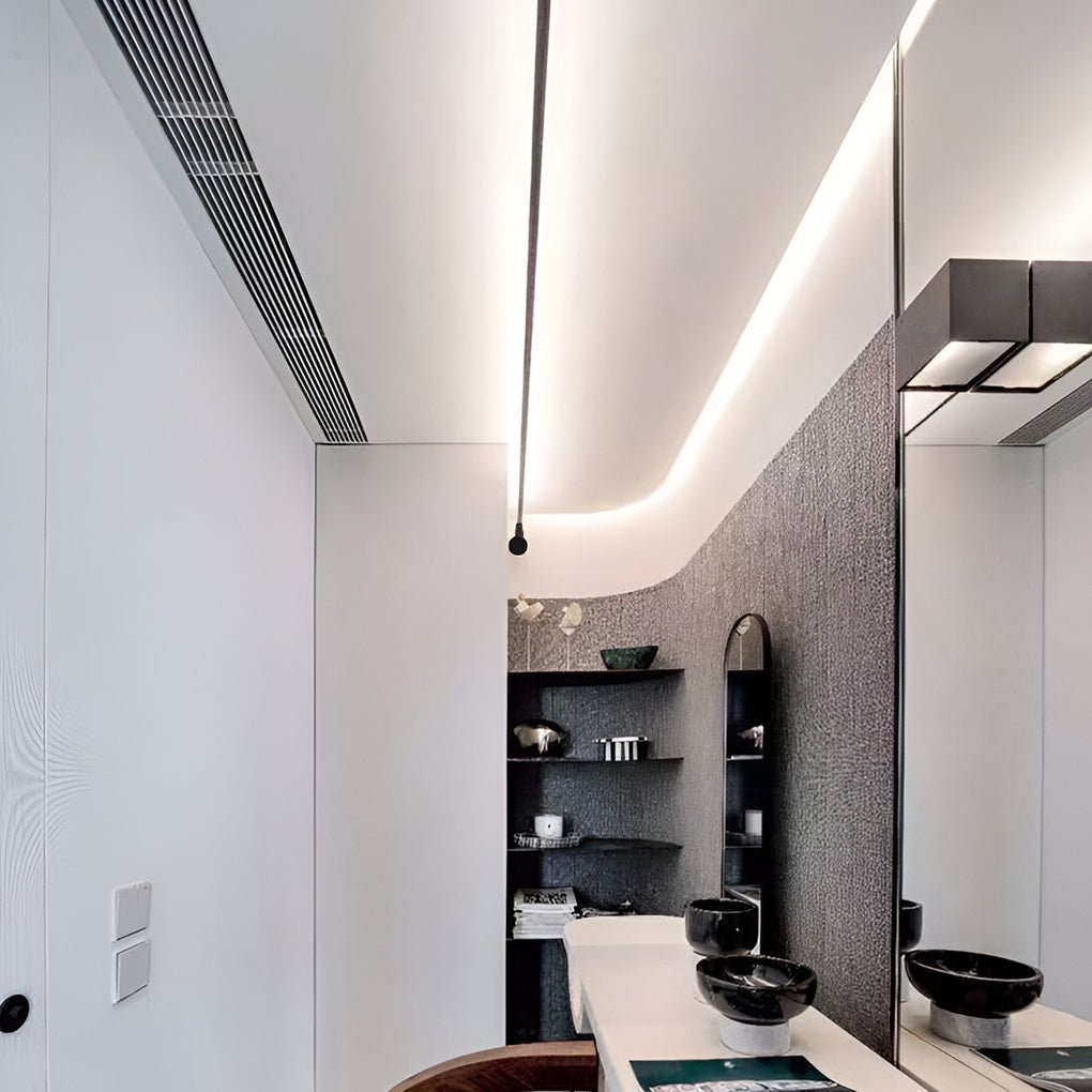 Linean Minimalistic Steel Strip Ceiling Light - Letslighting