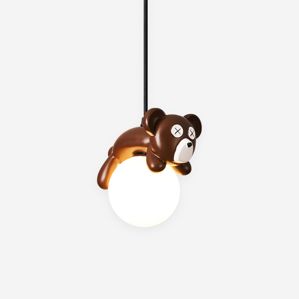 Sleepy Bear Pendant Lamp Whimsical Drifting Teddy - Letslighting