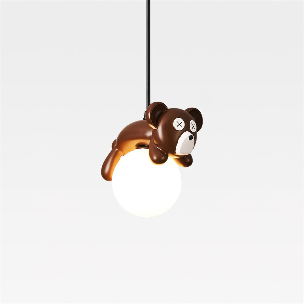 Sleepy Bear Pendant Lamp Whimsical Drifting Teddy - Letslighting