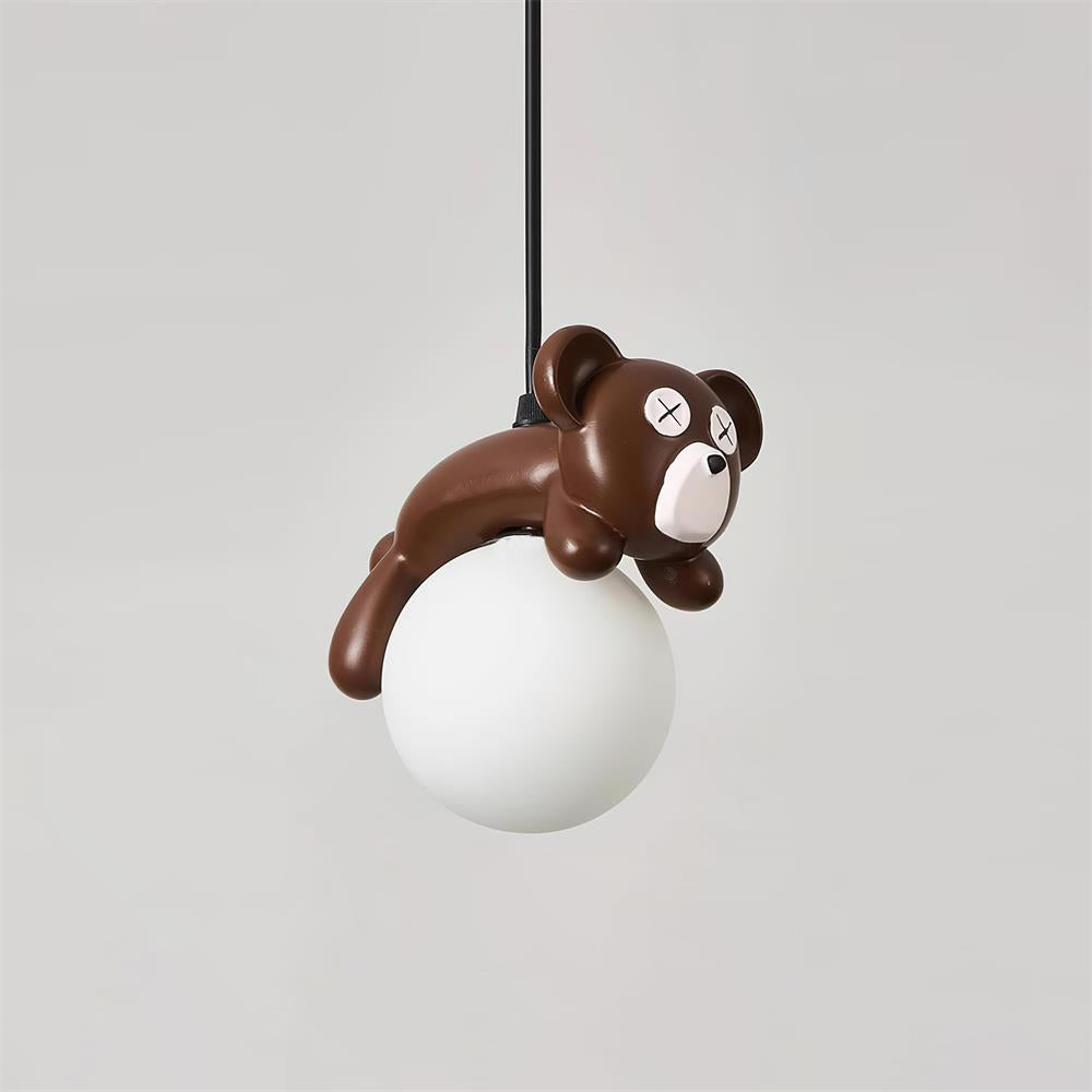 Sleepy Bear Pendant Lamp Whimsical Drifting Teddy - Letslighting