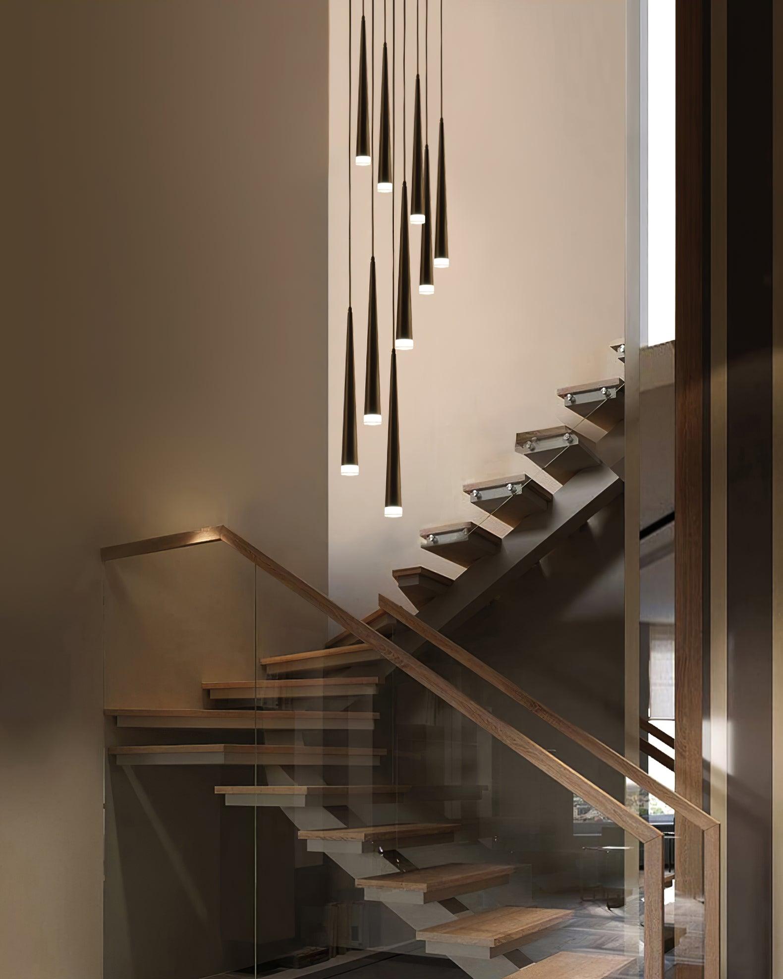 Lustra Chandelier Slender Black Minimalist - Letslighting