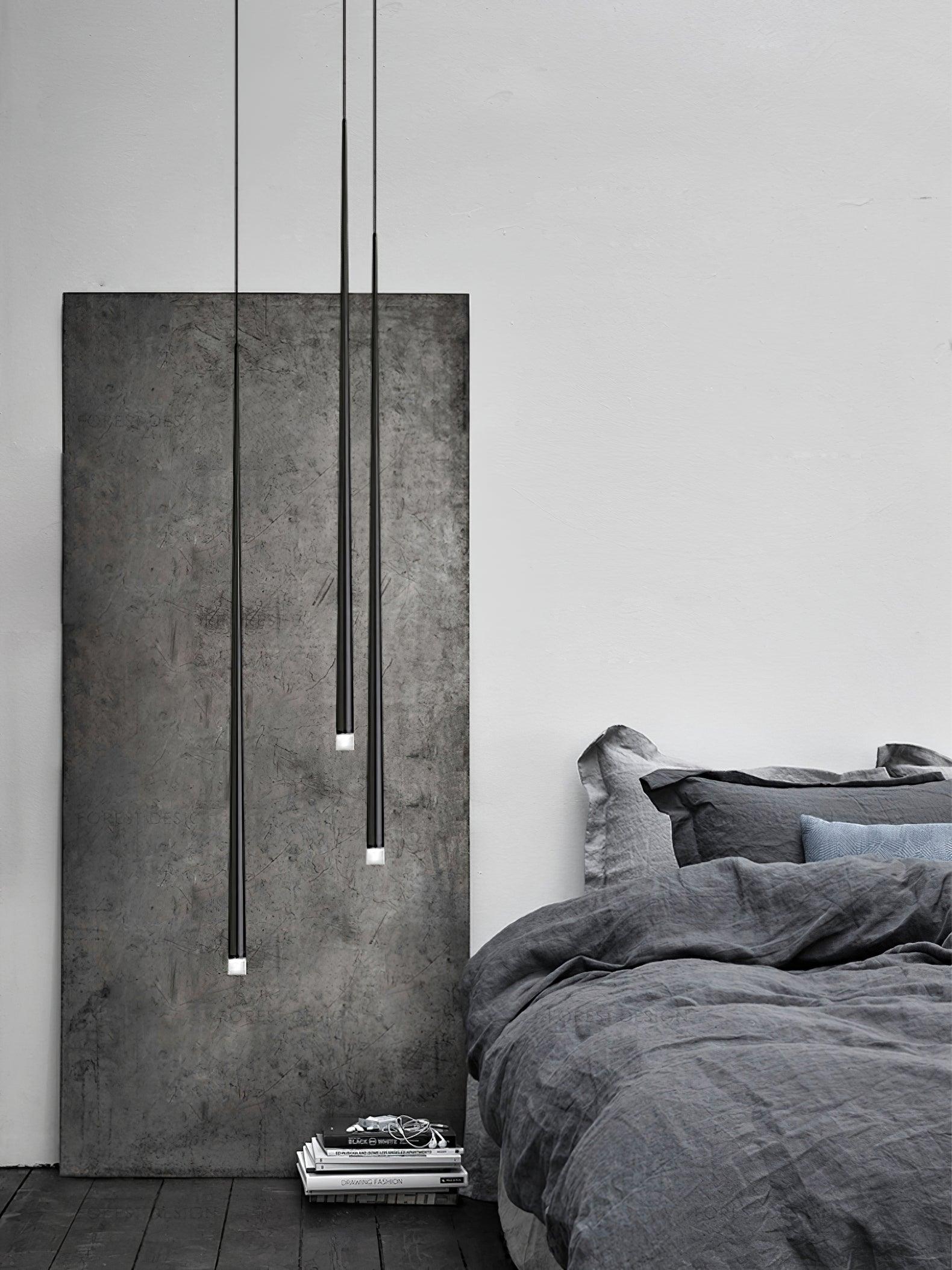 Lustra Chandelier Slender Black Minimalist - Letslighting