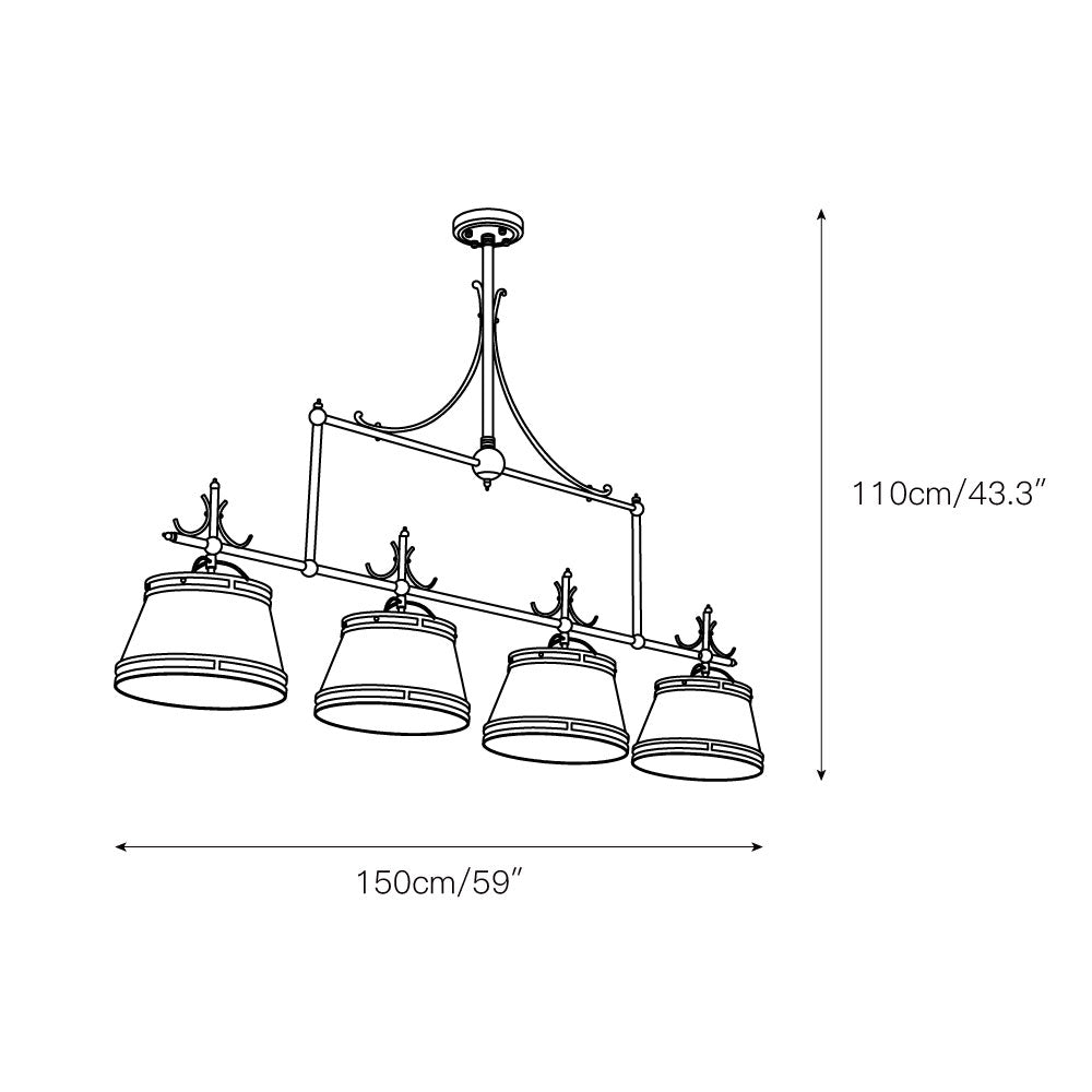 Ulphaion Vintage Industrial Brass Chandelier - Letslighting