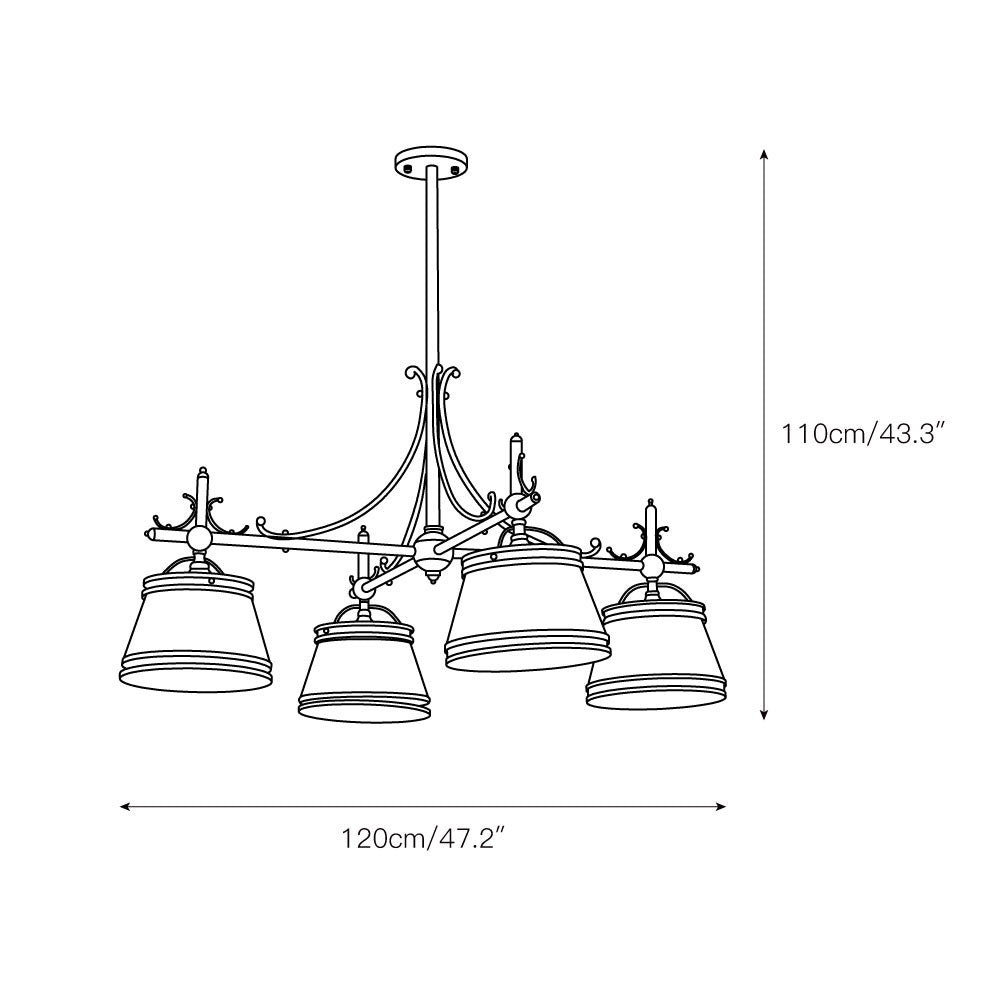 Ulphaion Vintage Industrial Brass Chandelier - Letslighting