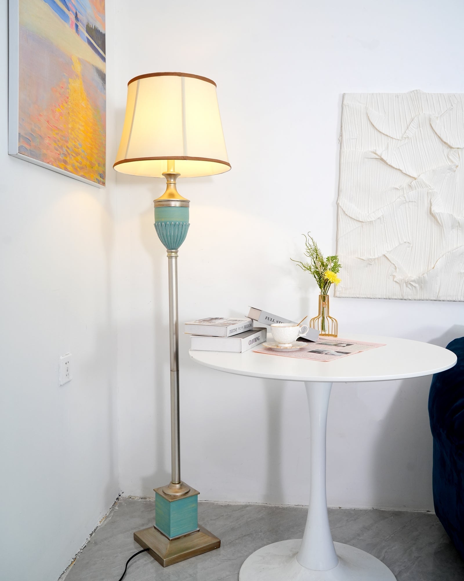 Chester Vintage Resin Floor Lamp - Letslighting