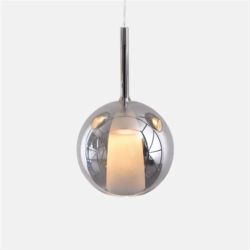 Valentina Modern Sphere LED Pendant Light Glass Dining Room - Letslighting