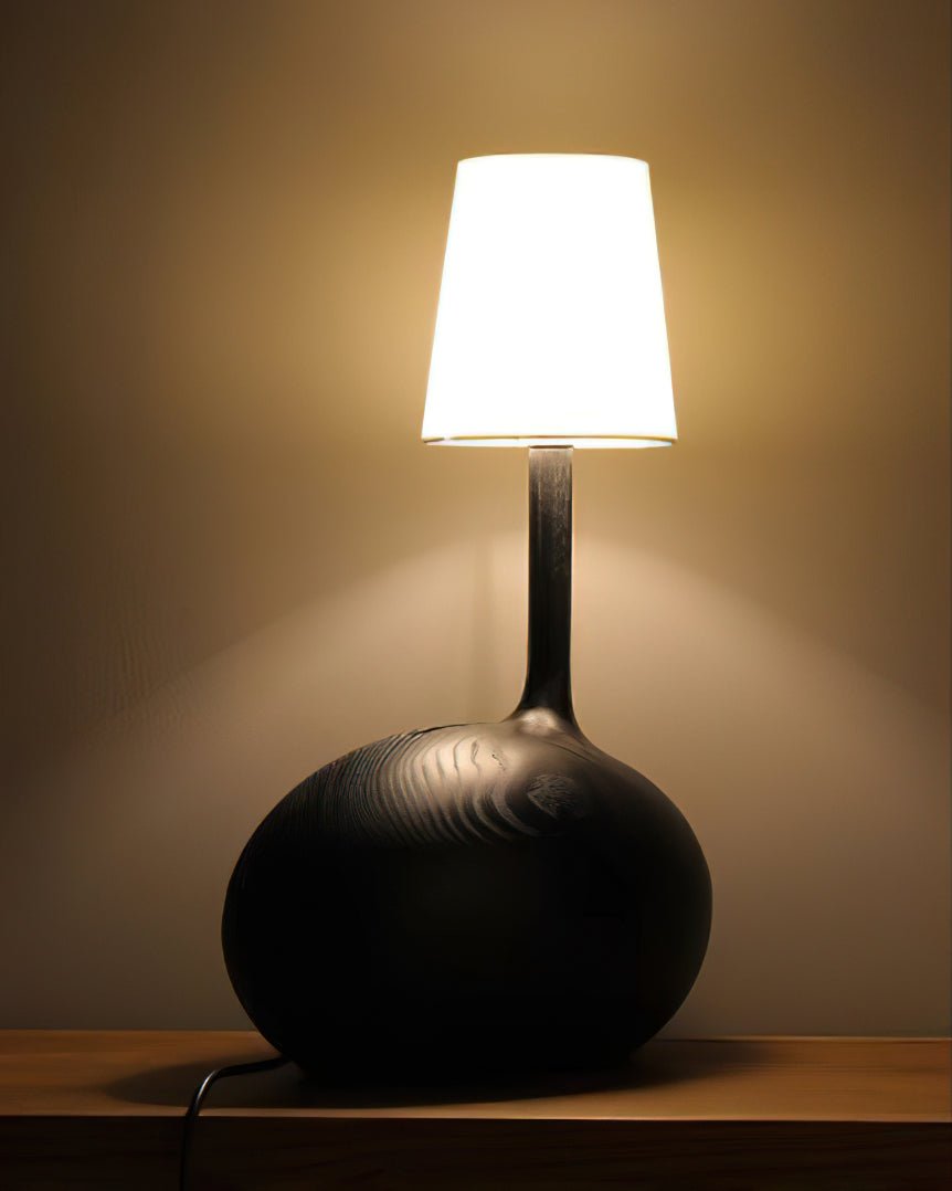 Clyra Wood Fabric Table Lamp - Letslighting