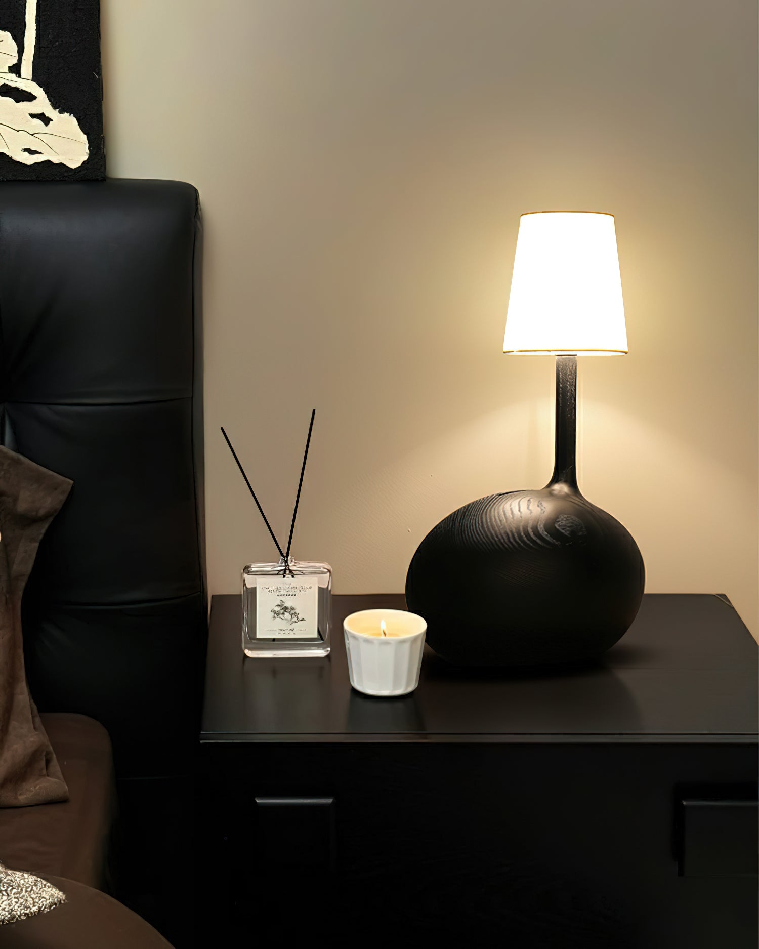 Clyra Wood Fabric Table Lamp - Letslighting
