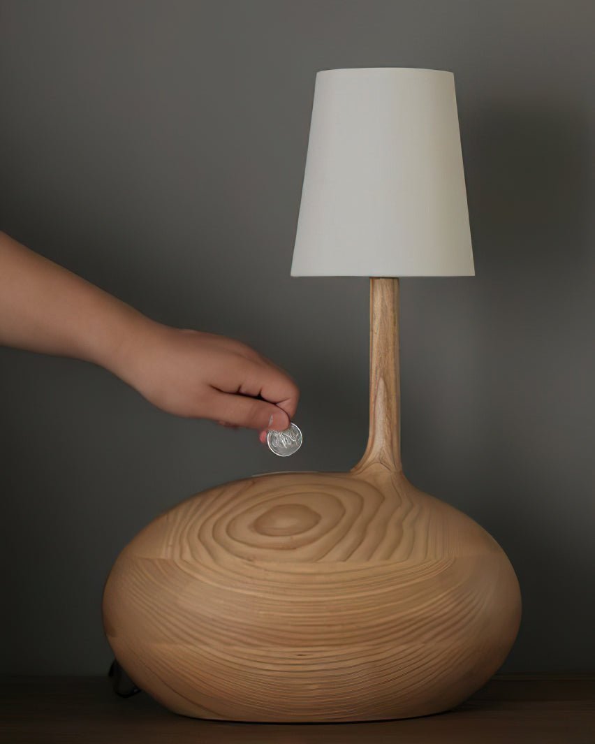 Clyra Wood Fabric Table Lamp - Letslighting